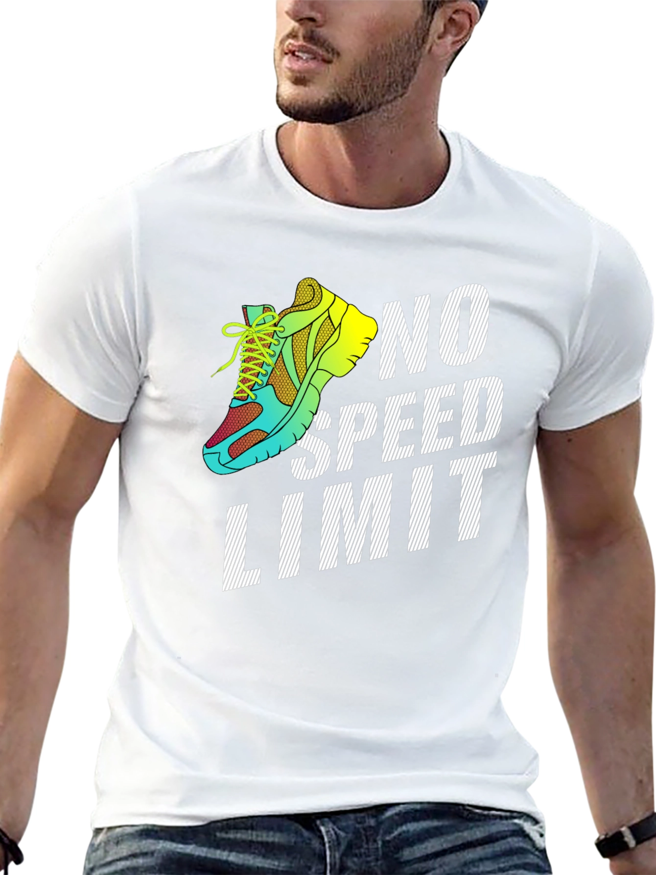 No Speed Limit Runner Graphic T-Shirt - 13