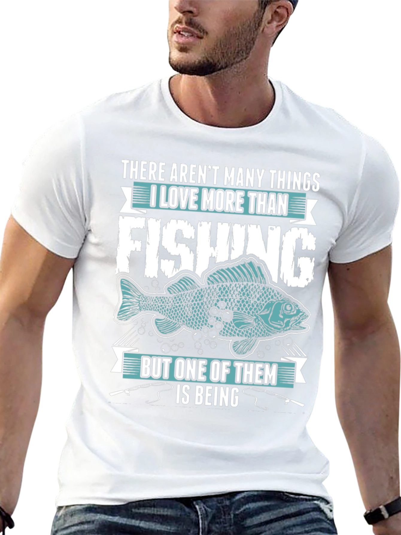 Black Fishing Lover T-Shirt - Many Things I Love view 13