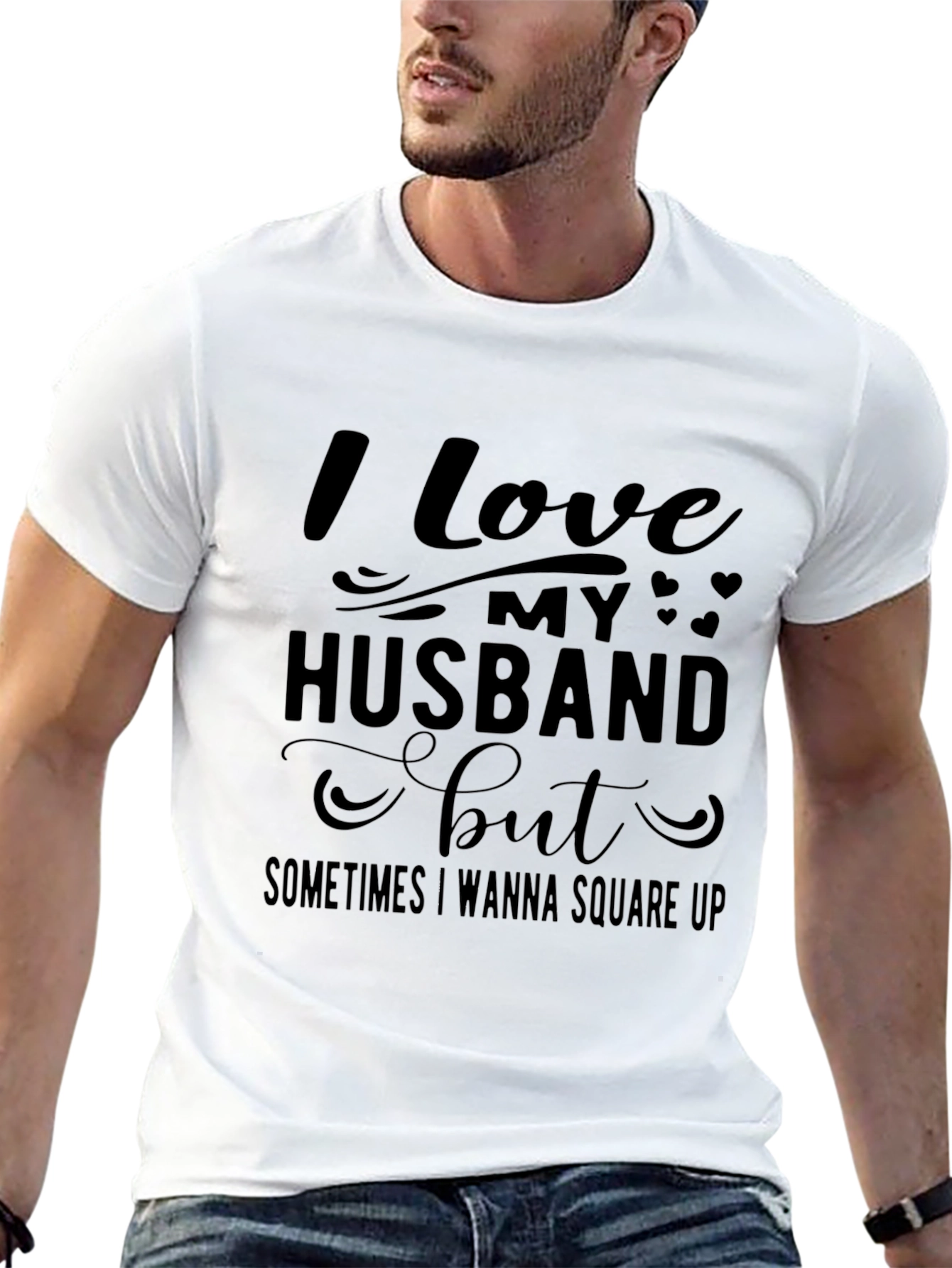 Black I Love My Husband T-Shirt view 13