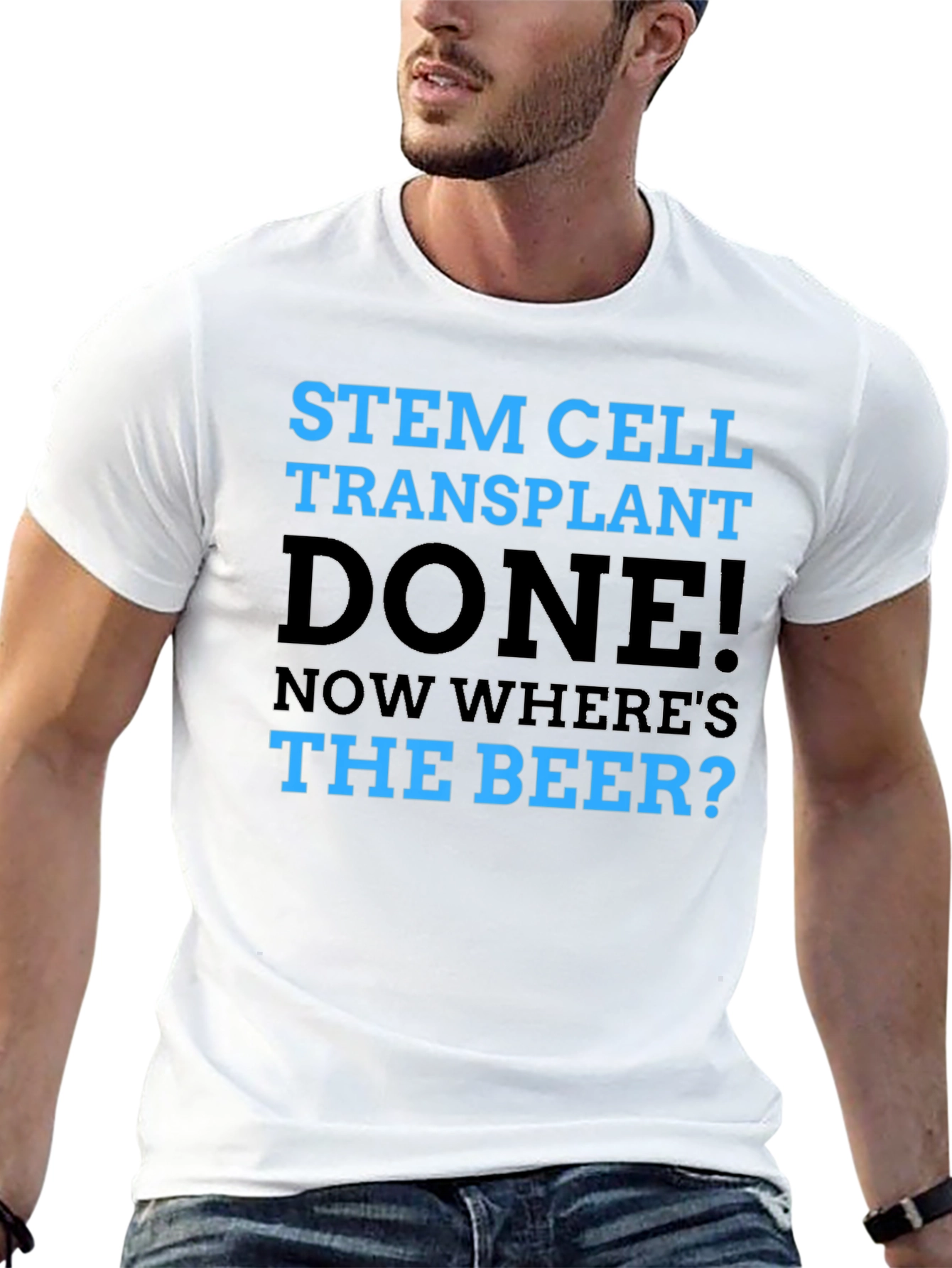Black Stem Cell Transplant Done! Novelty Graphic T-Shirt view 13