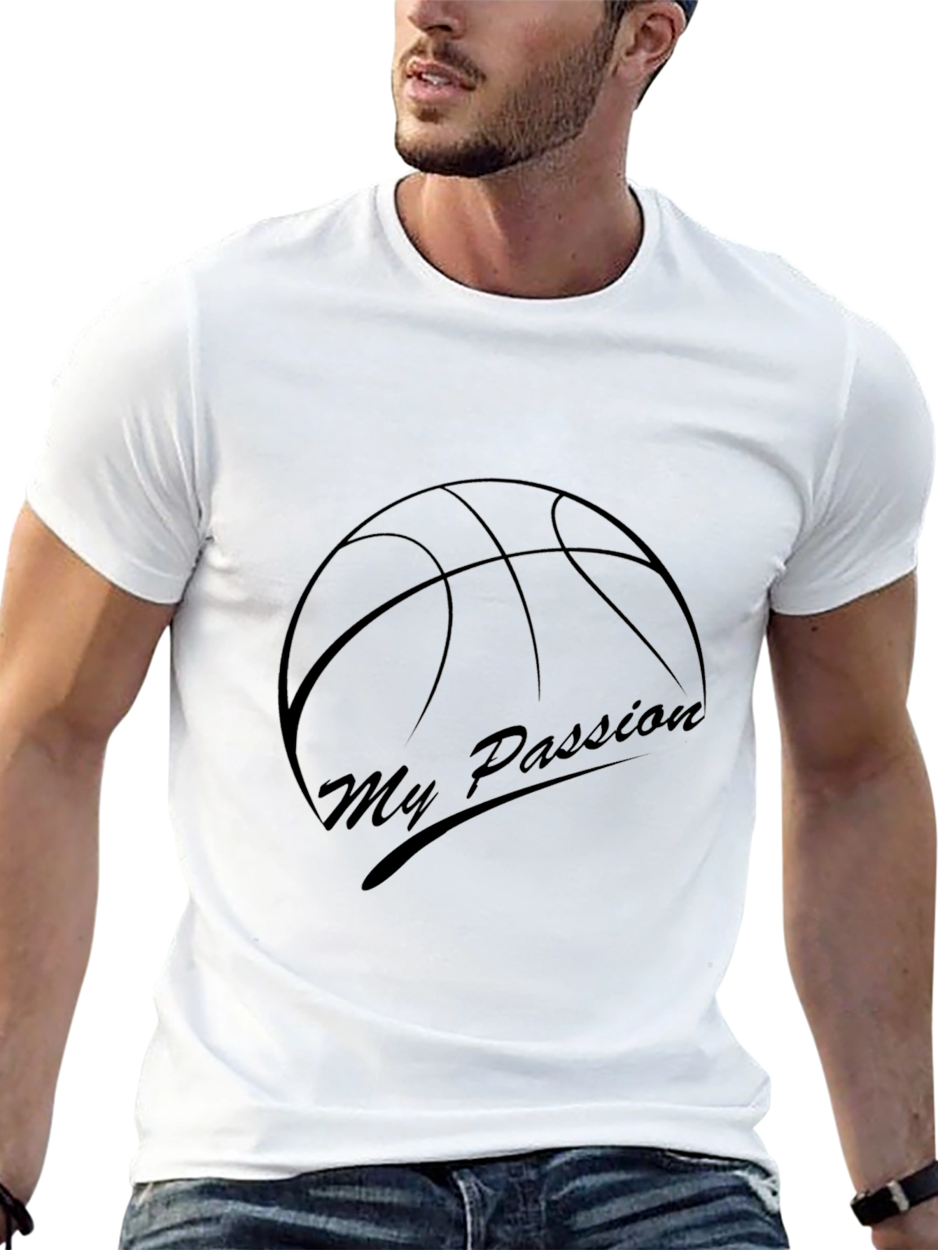 Black My Passion Basketball Graphic T-Shirt view 13