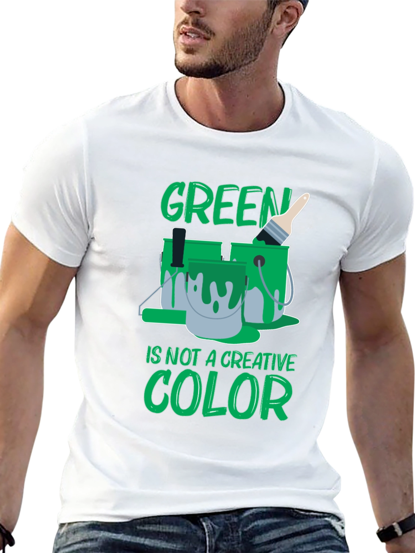 Black Green Is Not a Creative Color Graphic Tee view 13