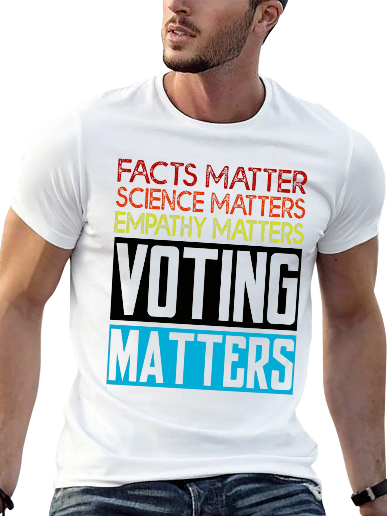 Black Facts Matter Graphic T-Shirt view 13