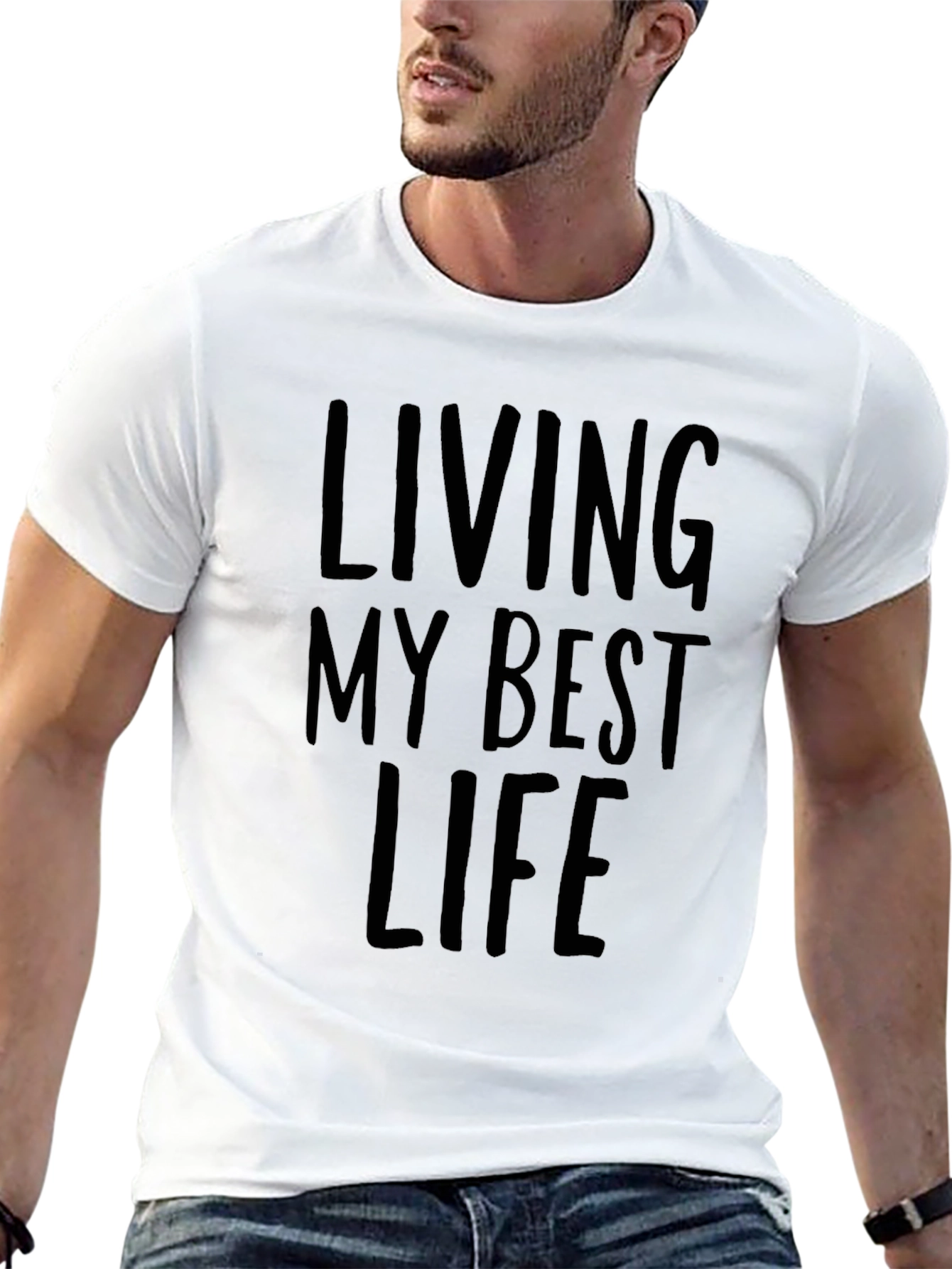 Black Living My Best Life T-Shirt - Black Tee view 13