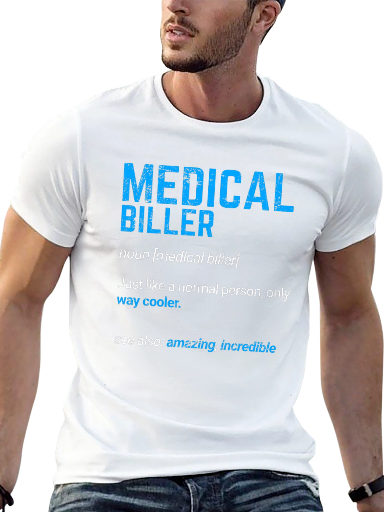 Black Medical Biller Definition T-Shirt view 13