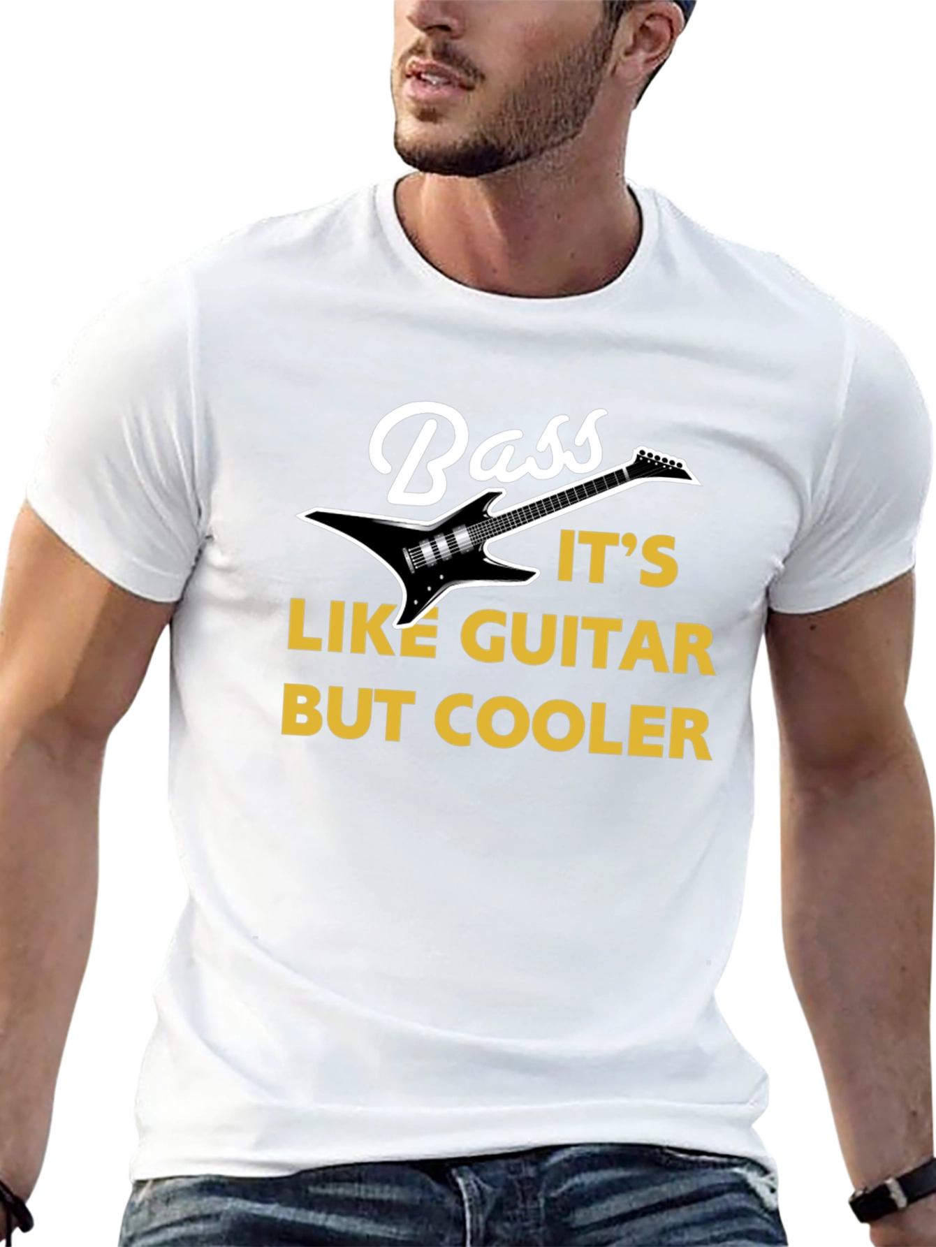 Black Bass Guitar T-Shirt: It's Like Guitar But Cooler! view 13