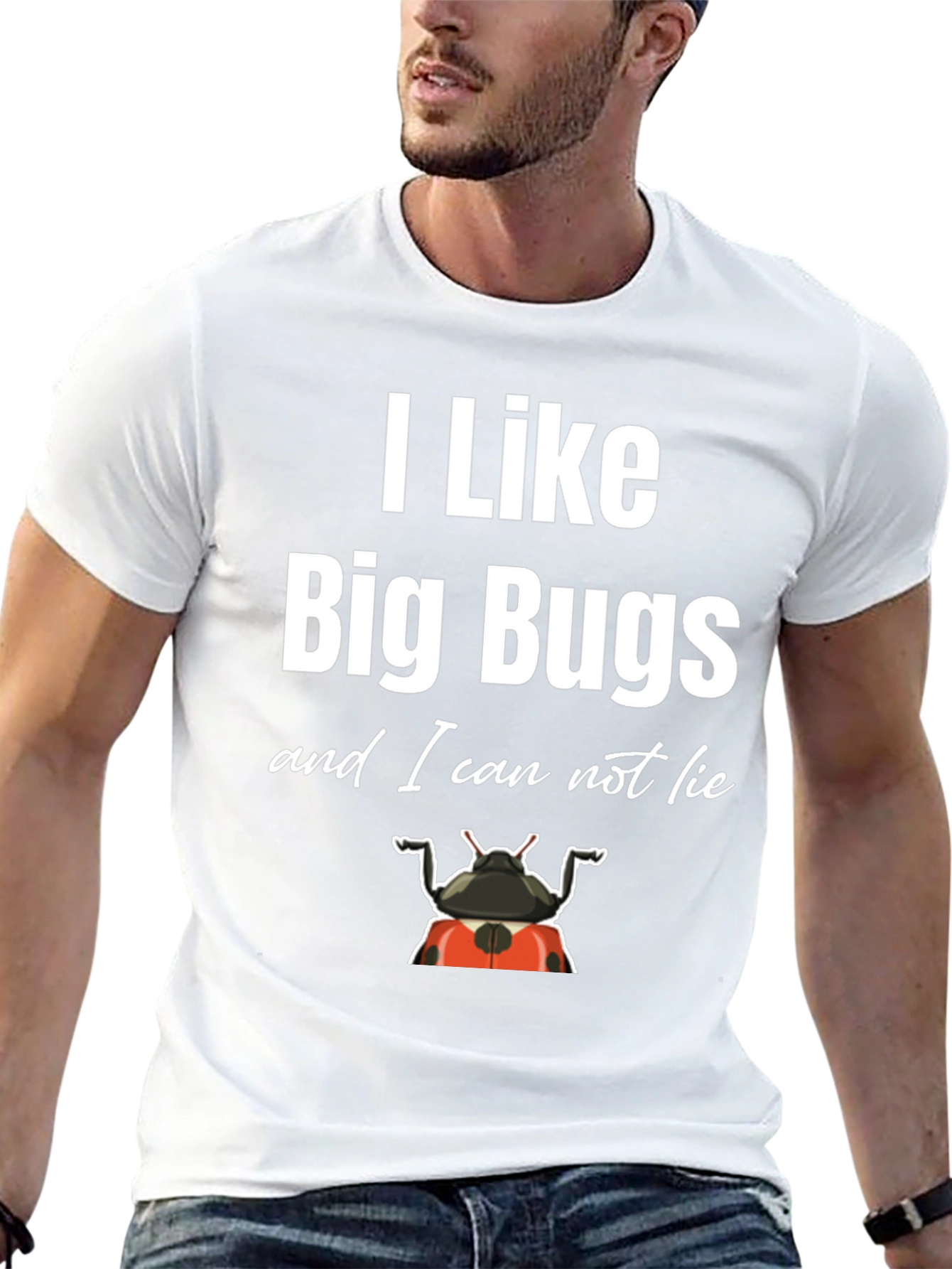 Black I Like Big Bugs Funny Graphic T-Shirt view 13