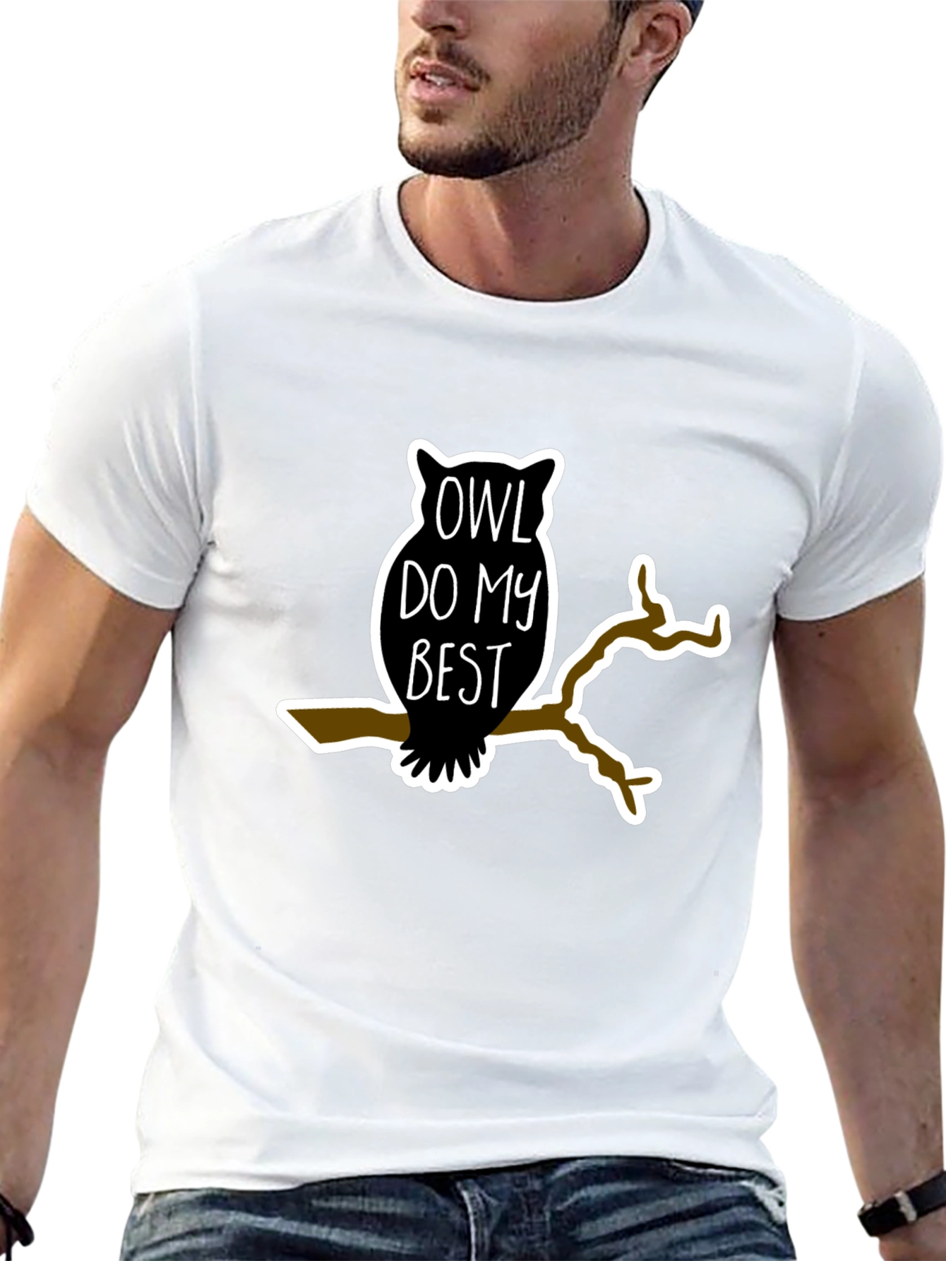 Black Owl Do My Best Black Graphic Tee view 13