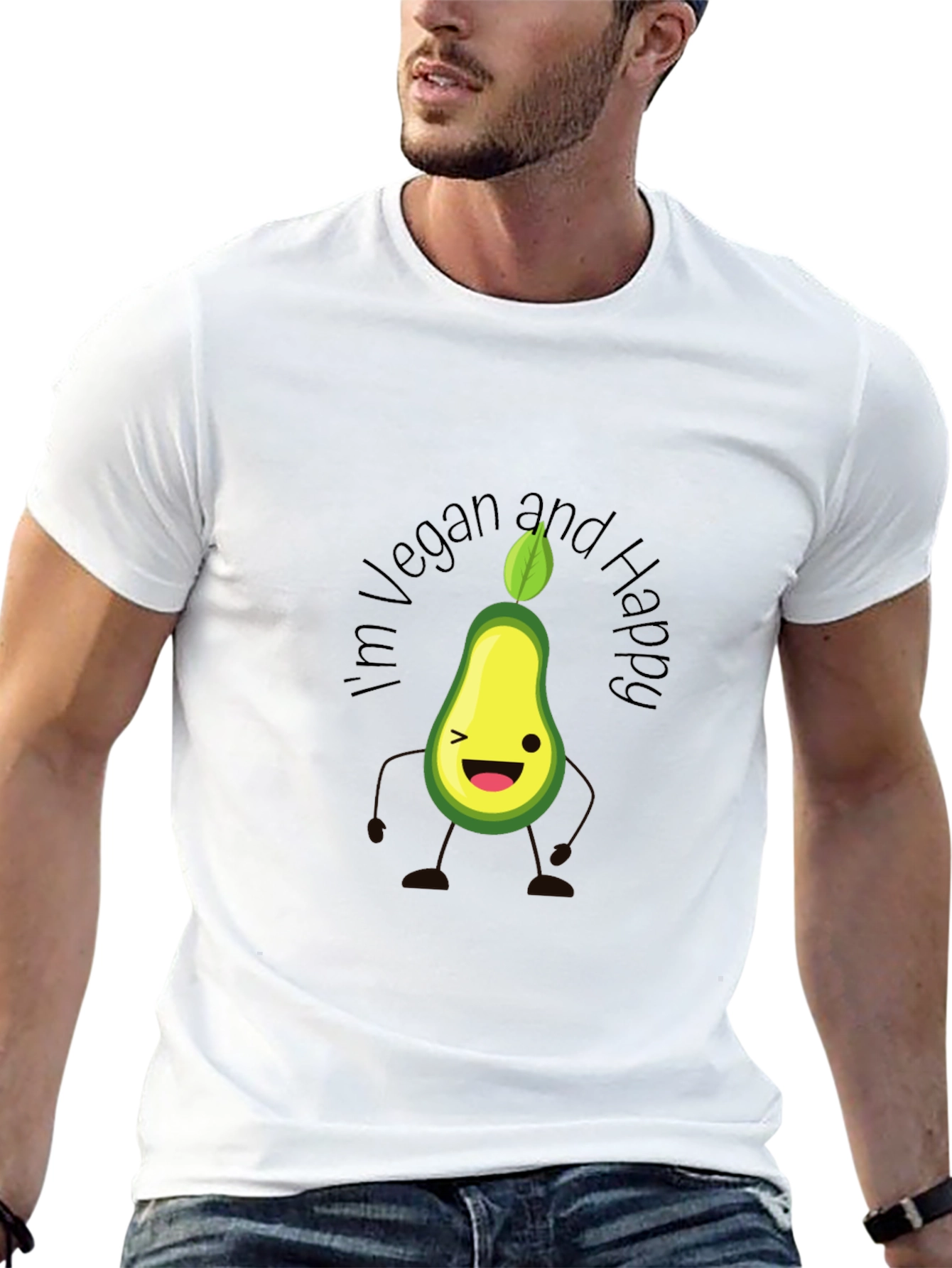 Vegan Avocado T-Shirt - Happy & Healthy Lifestyle Tee - 13