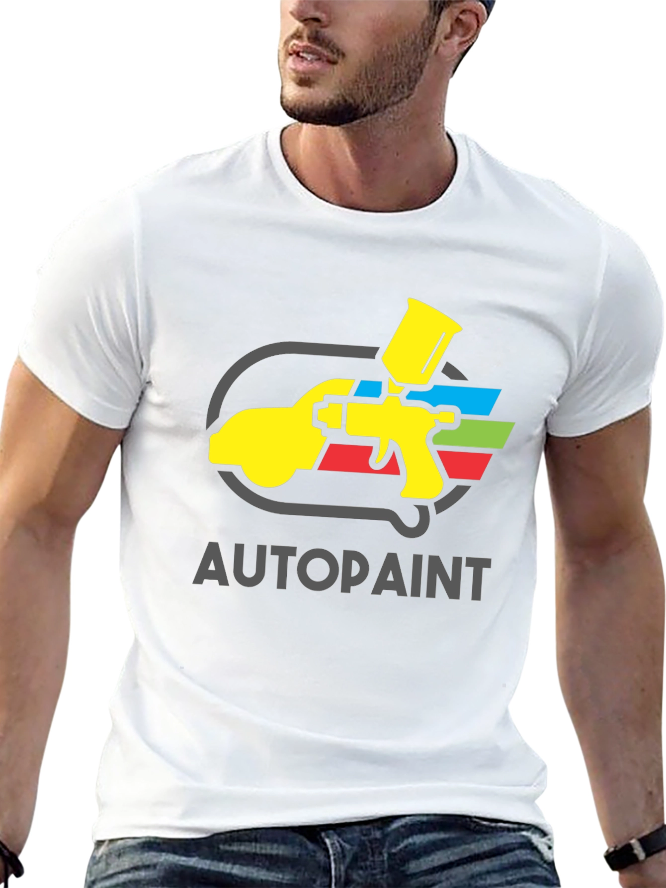 Black Autopaint Graphic Tee - Painter's Shirt view 13