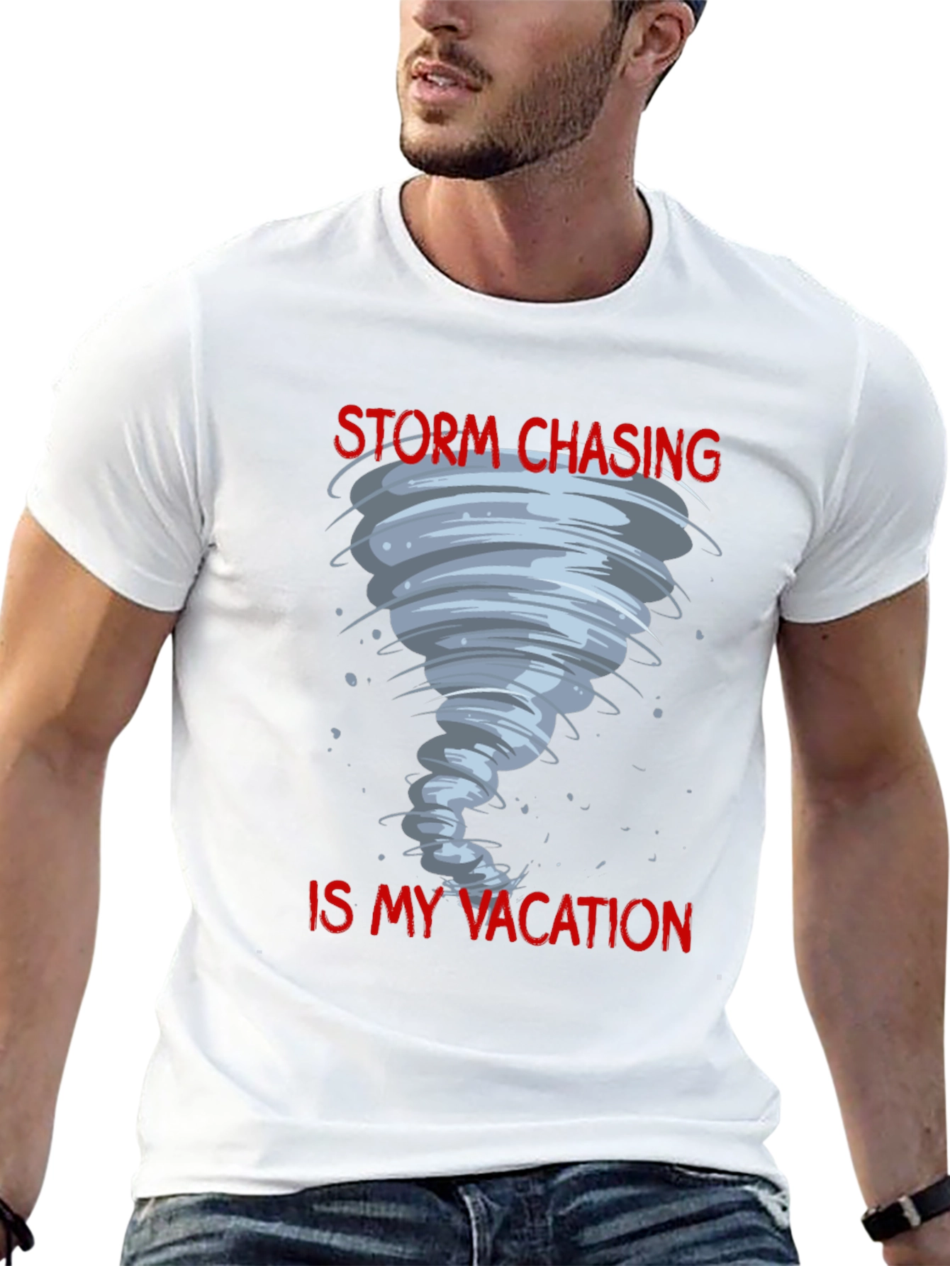 Black Storm Chasing Vacation Tee view 13