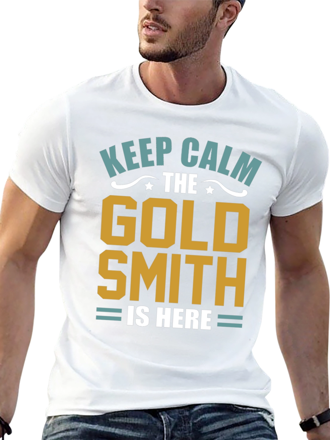 Black Keep Calm Goldsmith T-Shirt - Artisan Gift view 13