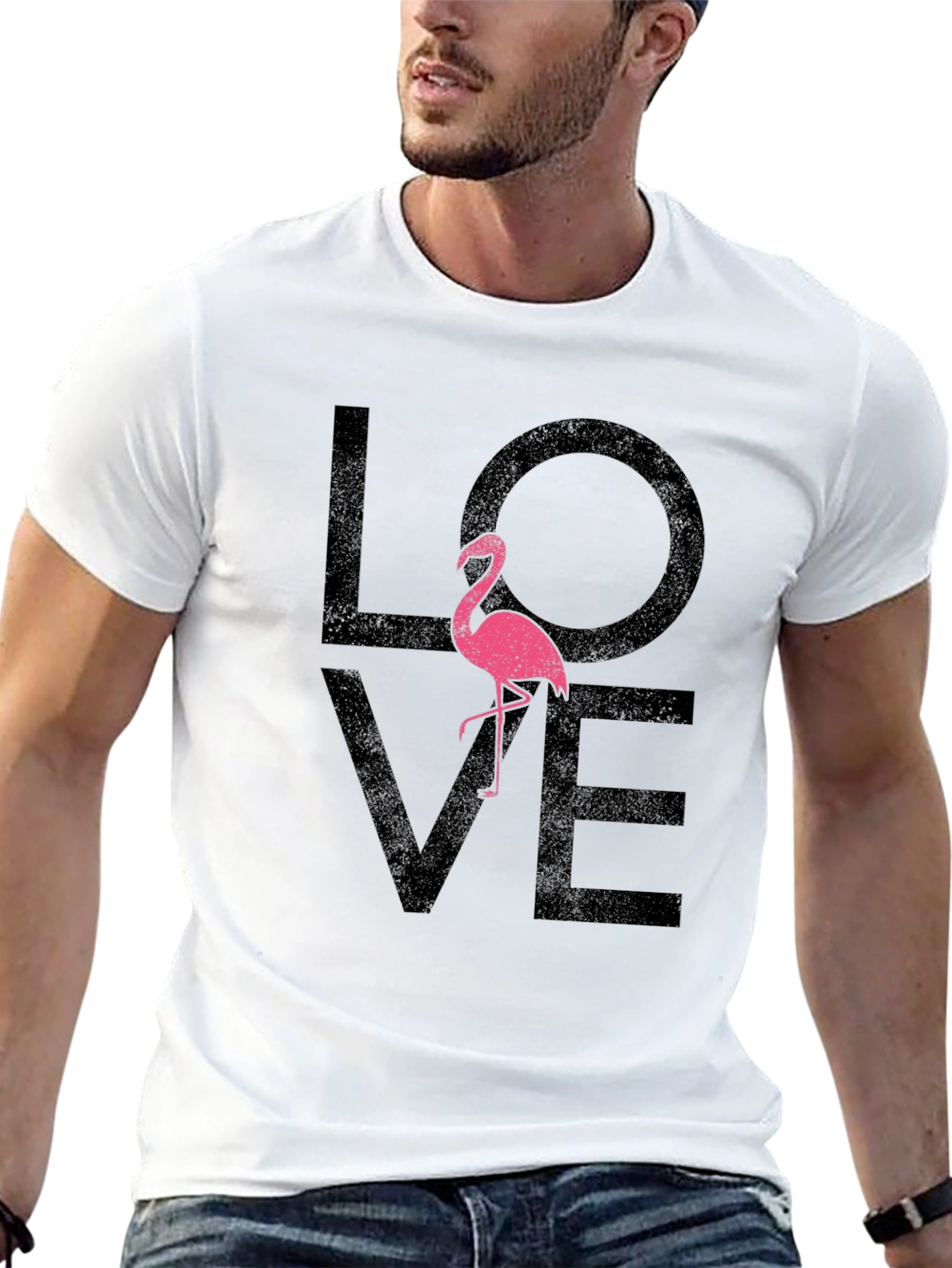 Black Flamingo Love T-Shirt - Stylish Graphic Tee view 13