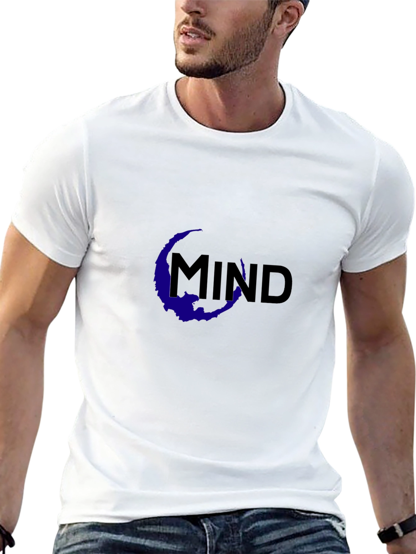 Black Mind Graphic Print Black Tee view 13