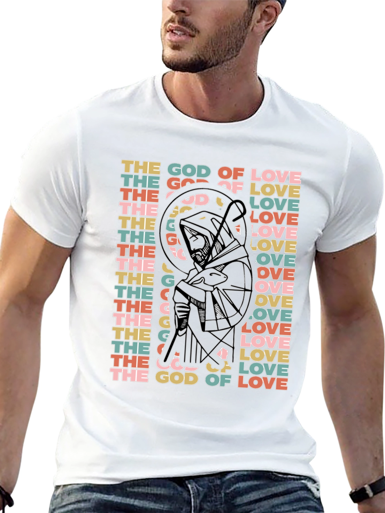 Black God of Love Graphic T-Shirt view 13