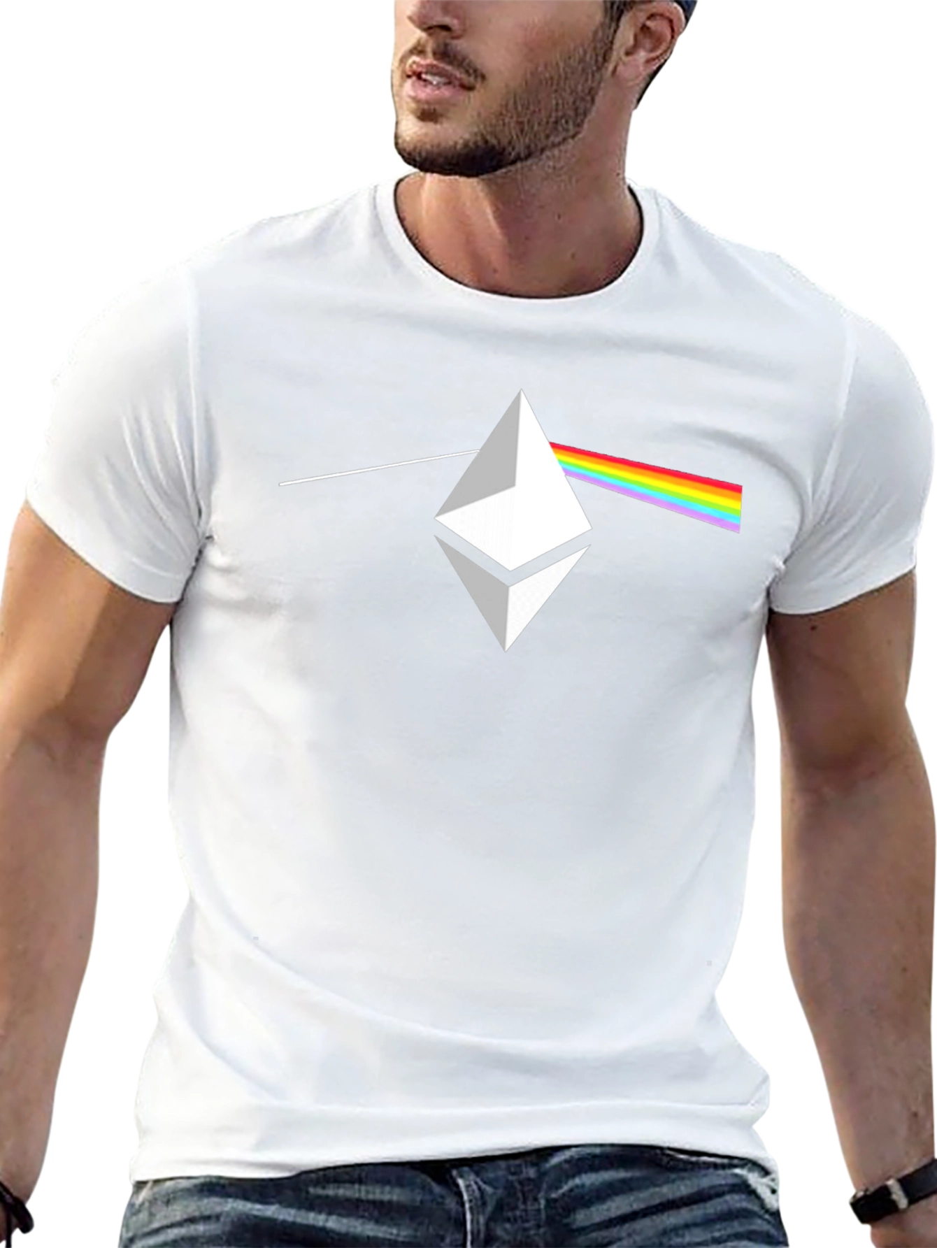 Black Ethereum Prism Black T-Shirt view 13