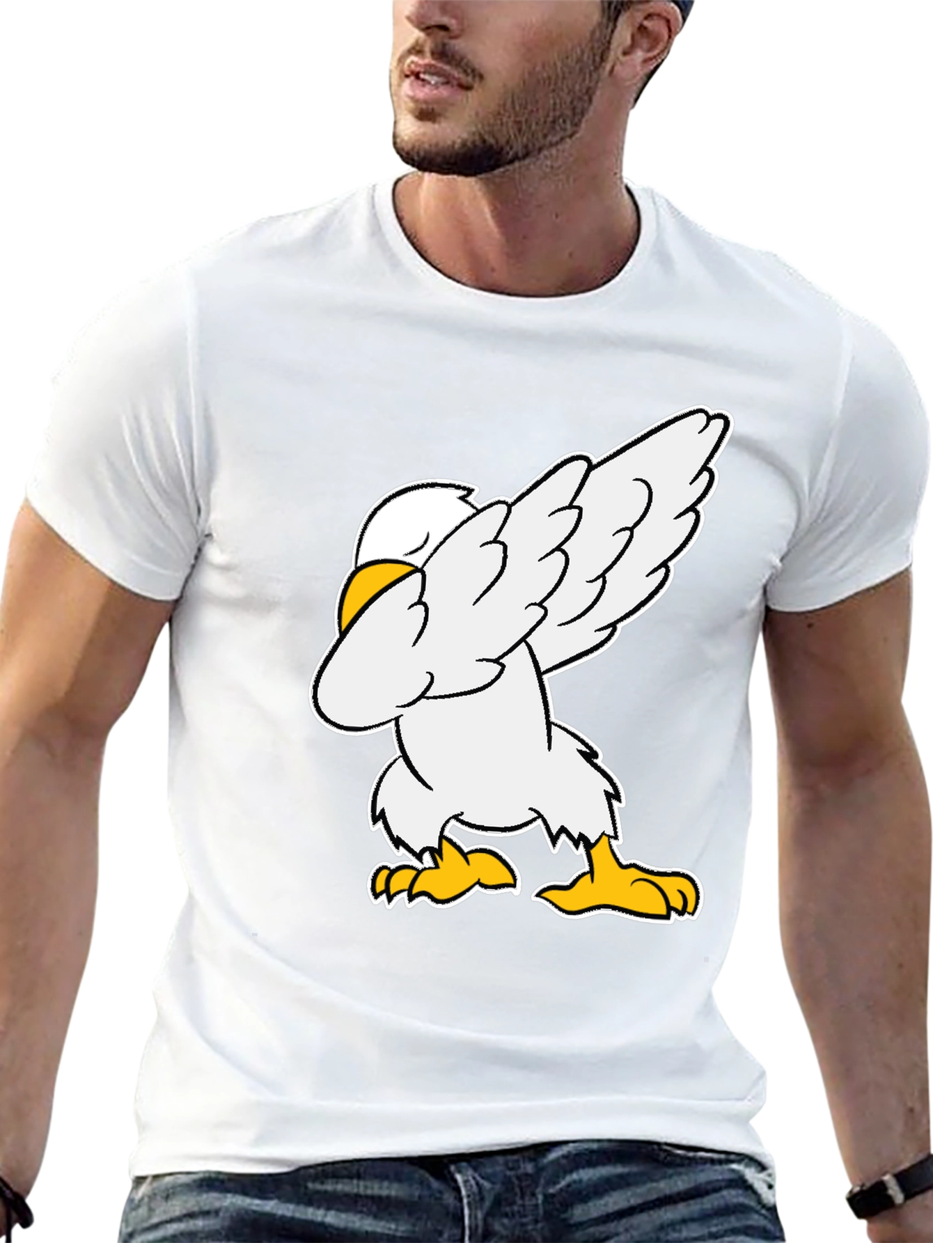 Black Dabbing Chicken Graphic Tee - Black view 13