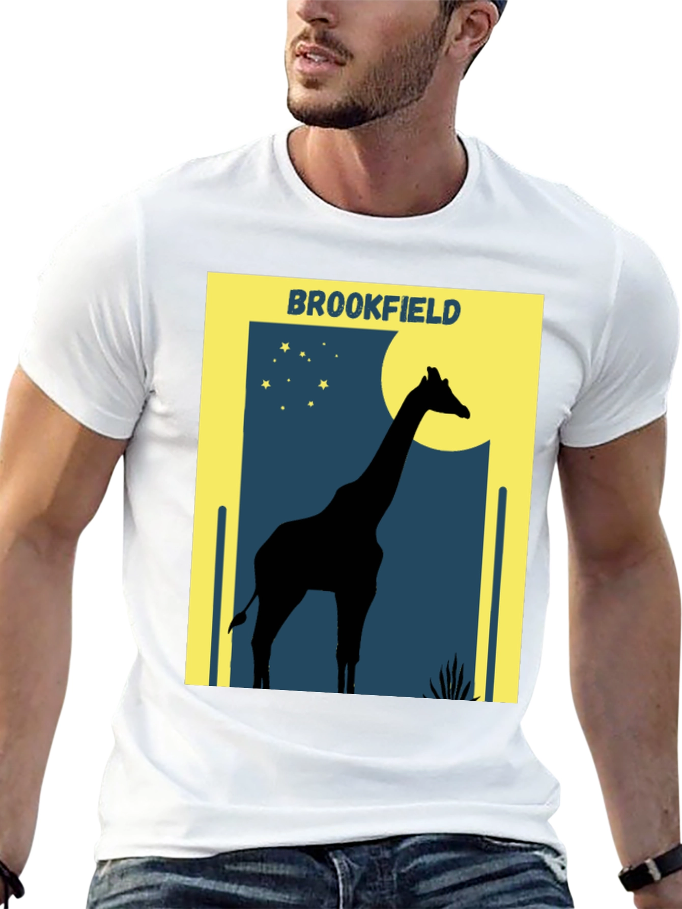 Black Brookfield Giraffe T-Shirt: Graphic Tee view 13