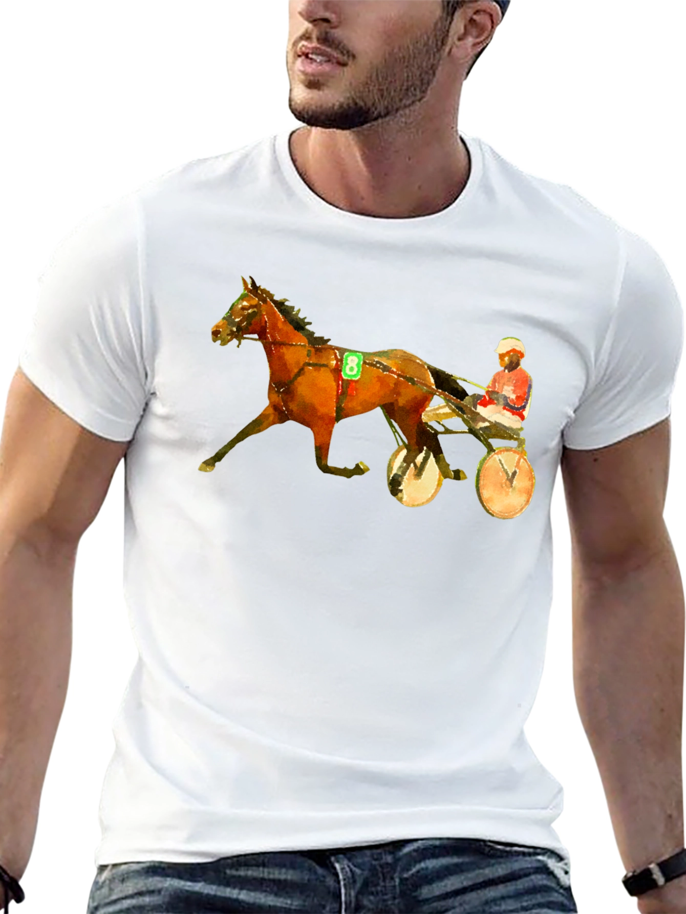 Black Harness Racing Graphic Tee - Black T-Shirt view 13