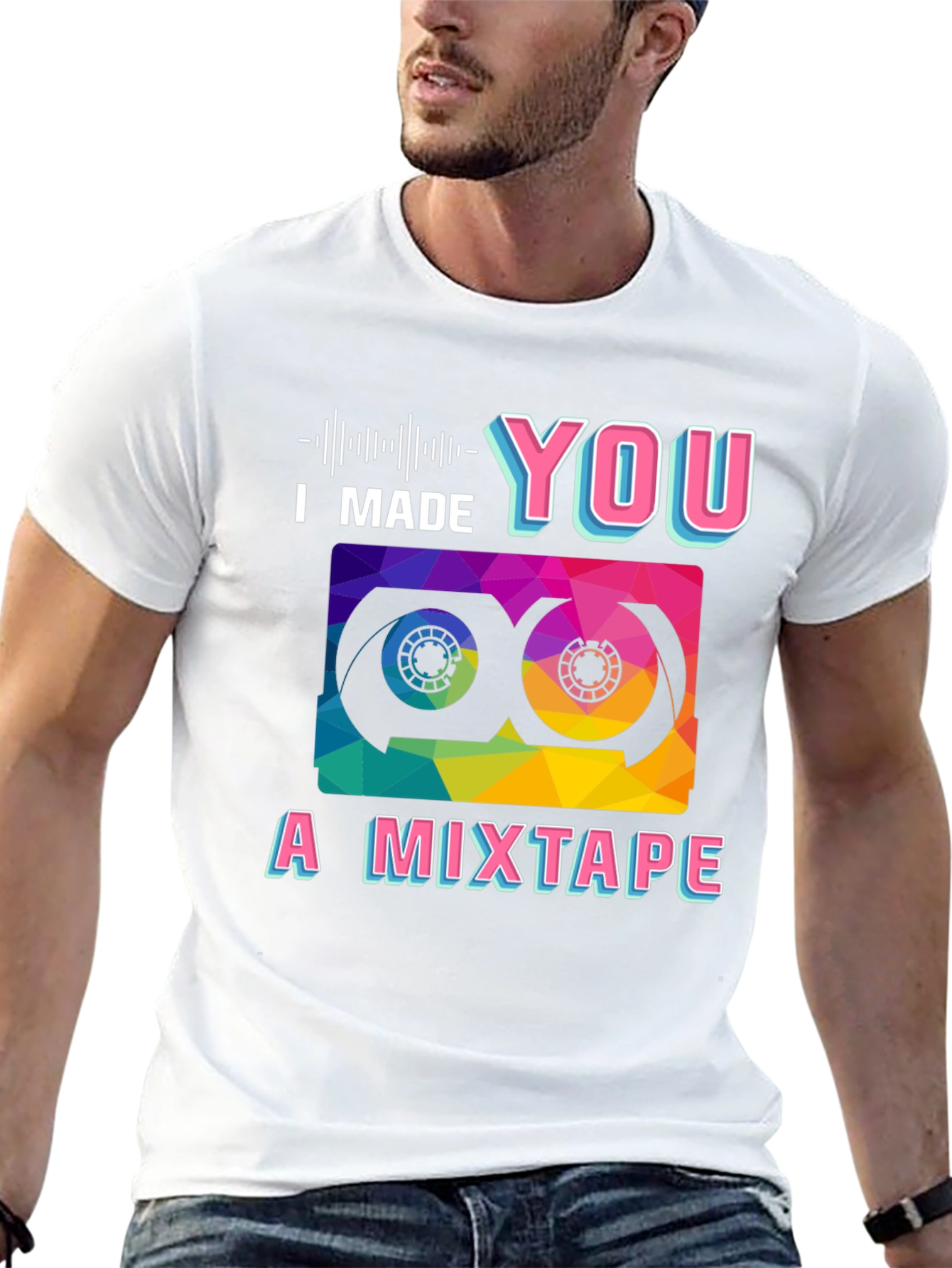 Black I Made You a Mixtape Graphic T-Shirt view 13