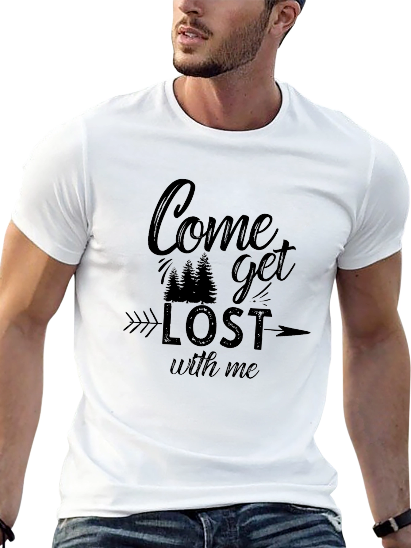Black Come Get Lost With Me Graphic T-Shirt view 13
