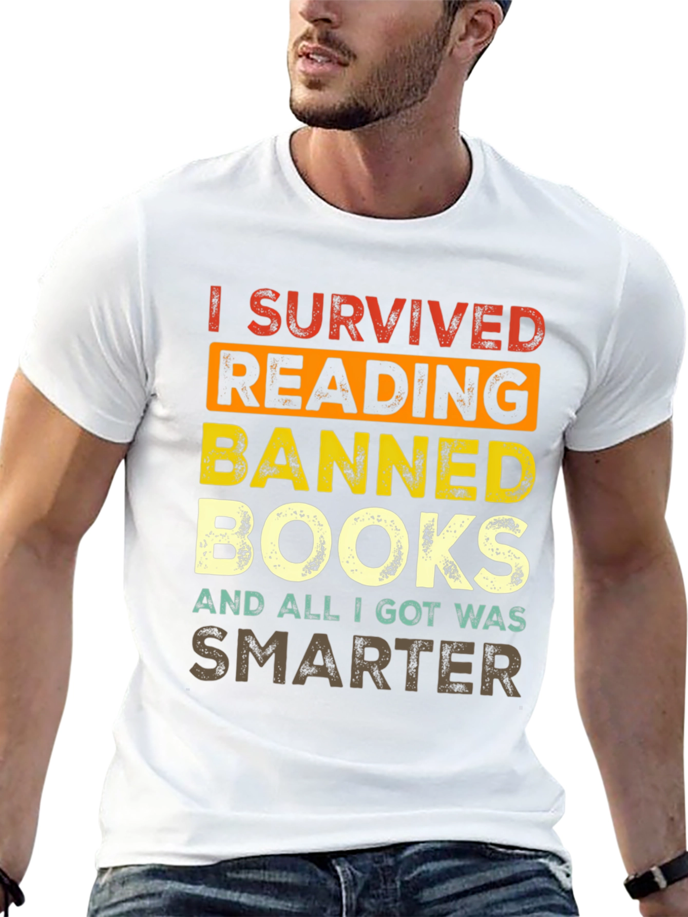 Black Banned Books T-Shirt - I Survived Reading view 13