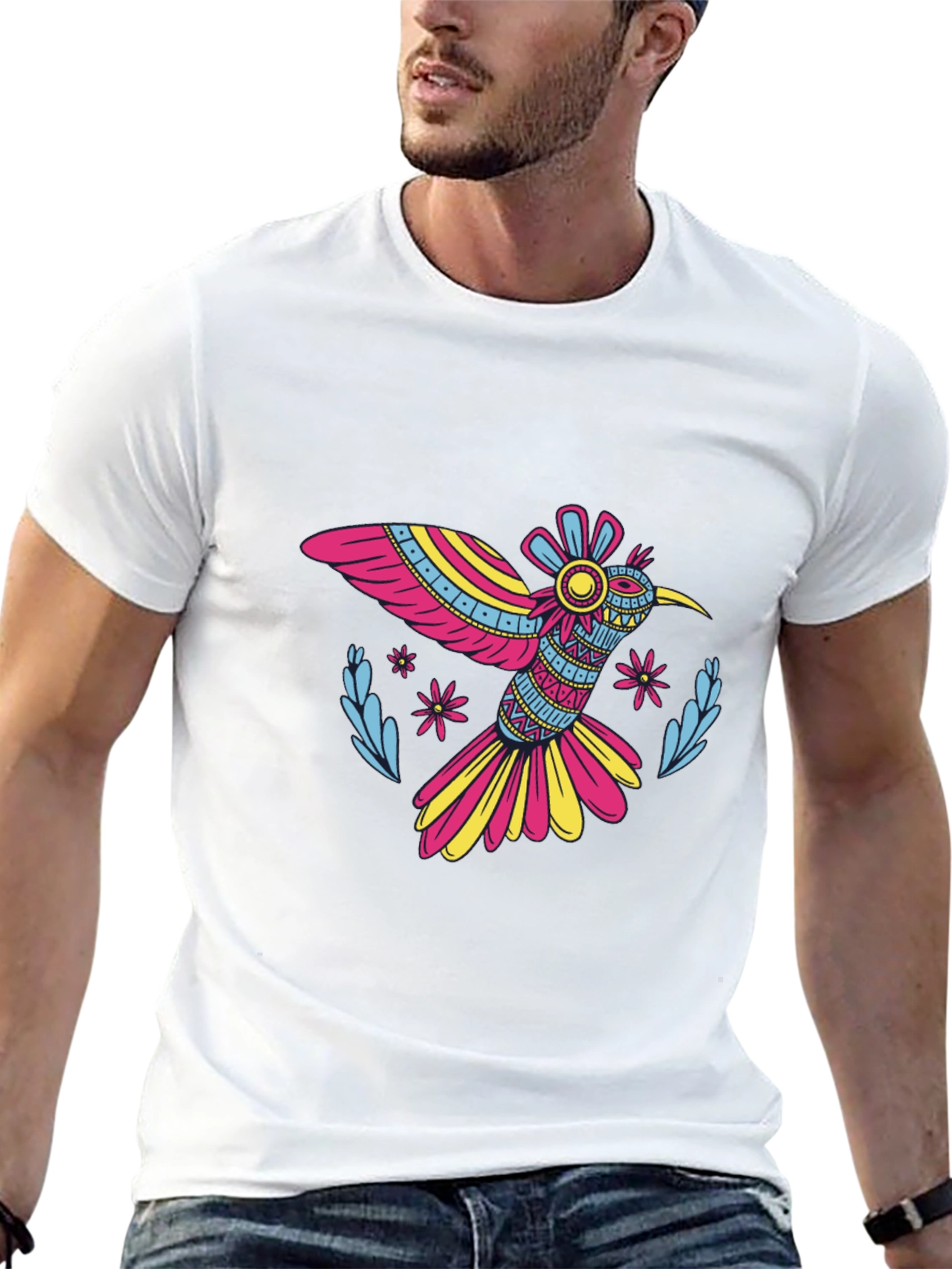 Black Hummingbird Graphic T-Shirt - Vibrant & Stylish! view 13