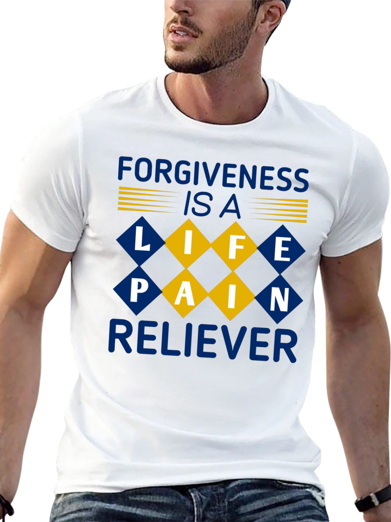 Black Forgiveness Pain Reliever Black T-Shirt view 13