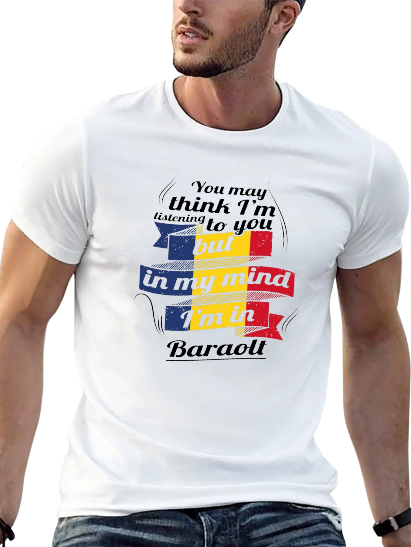 Black Baraolt Mind T-Shirt - Romania Flag Tee view 13