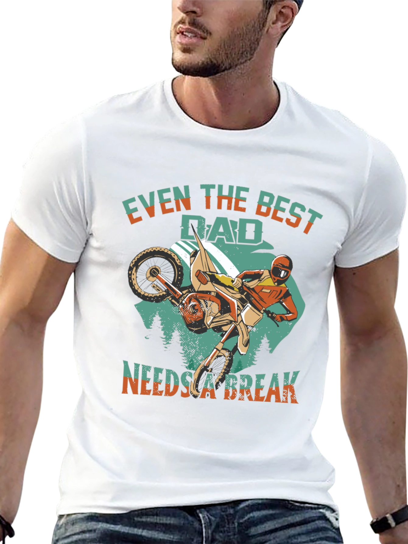 Black Best Dad Needs a Break T-Shirt view 13