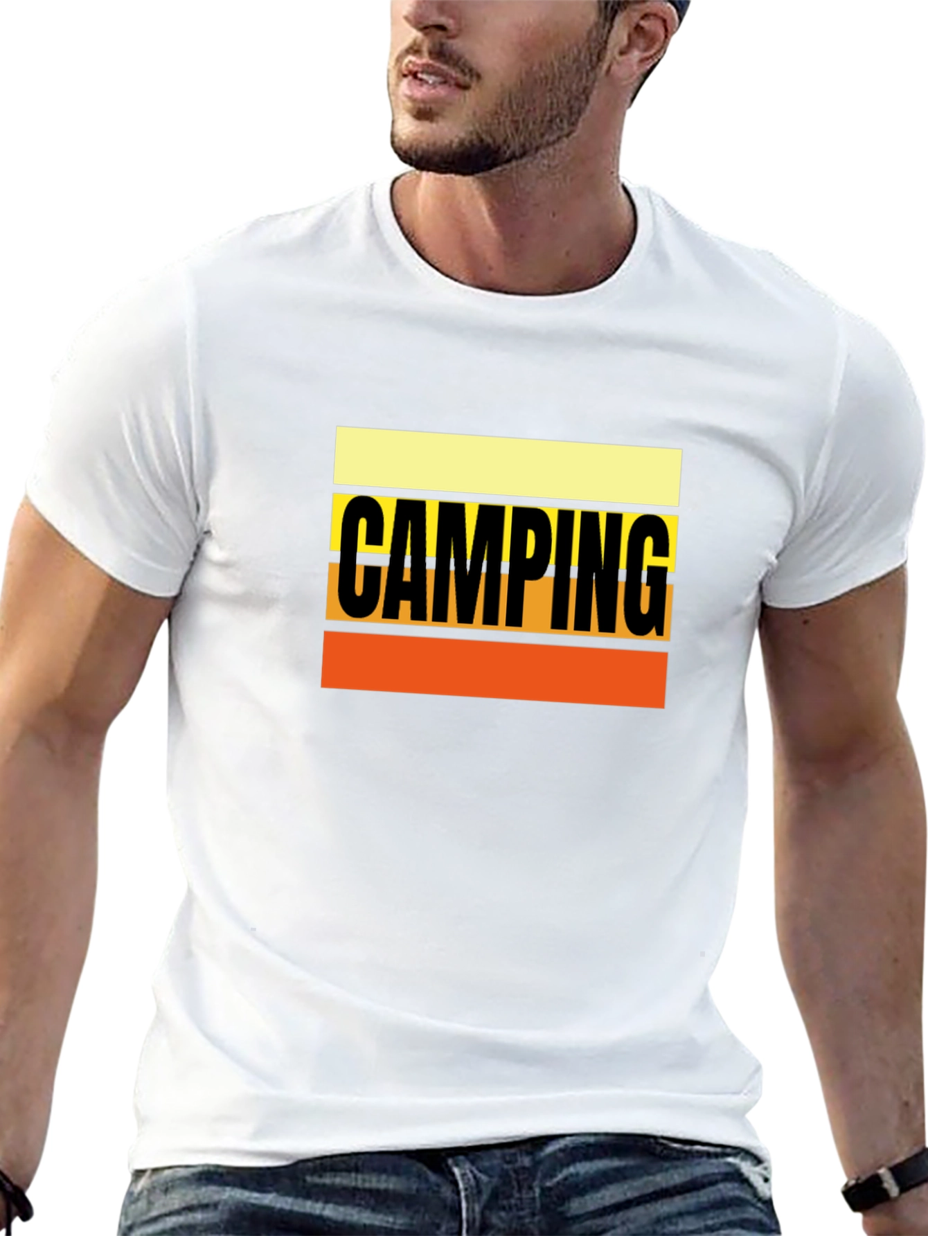 Black Camping Graphic T-Shirt, Outdoor Adventure Tee view 13