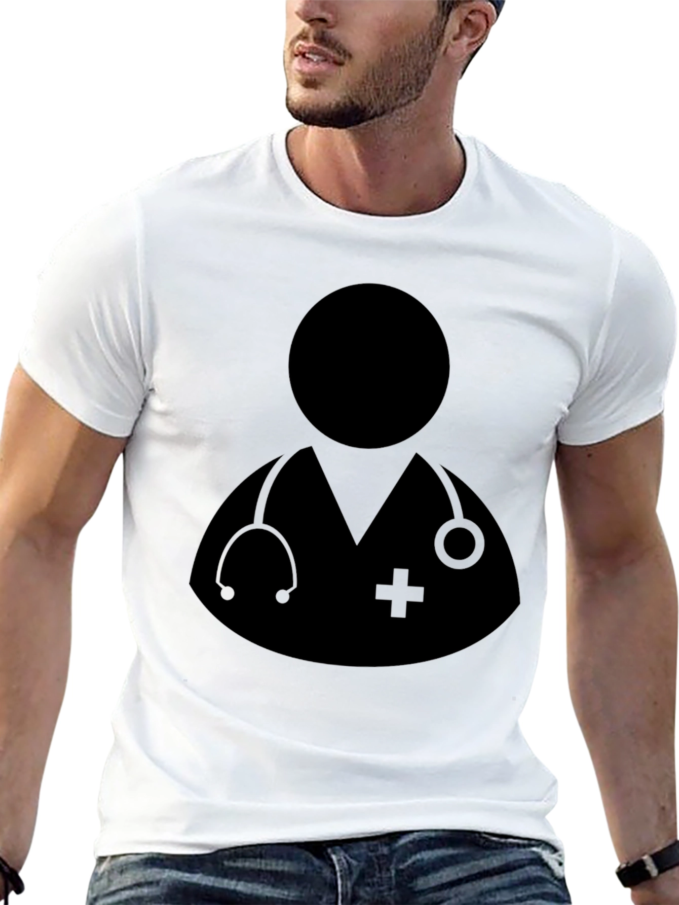 Black Doctor Graphic Black T-Shirt - Medical Professional Tee view 13