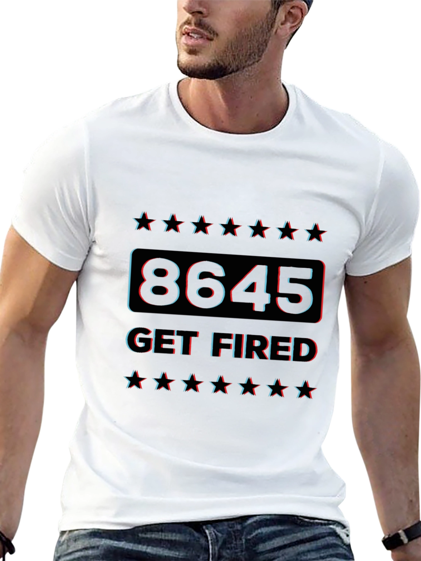 Black 8645 Get Fired Graphic T-Shirt view 13