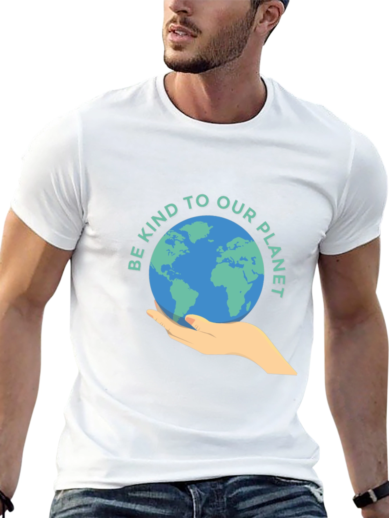 Black Eco-Friendly Graphic Tee - Be Kind to Our Planet view 13