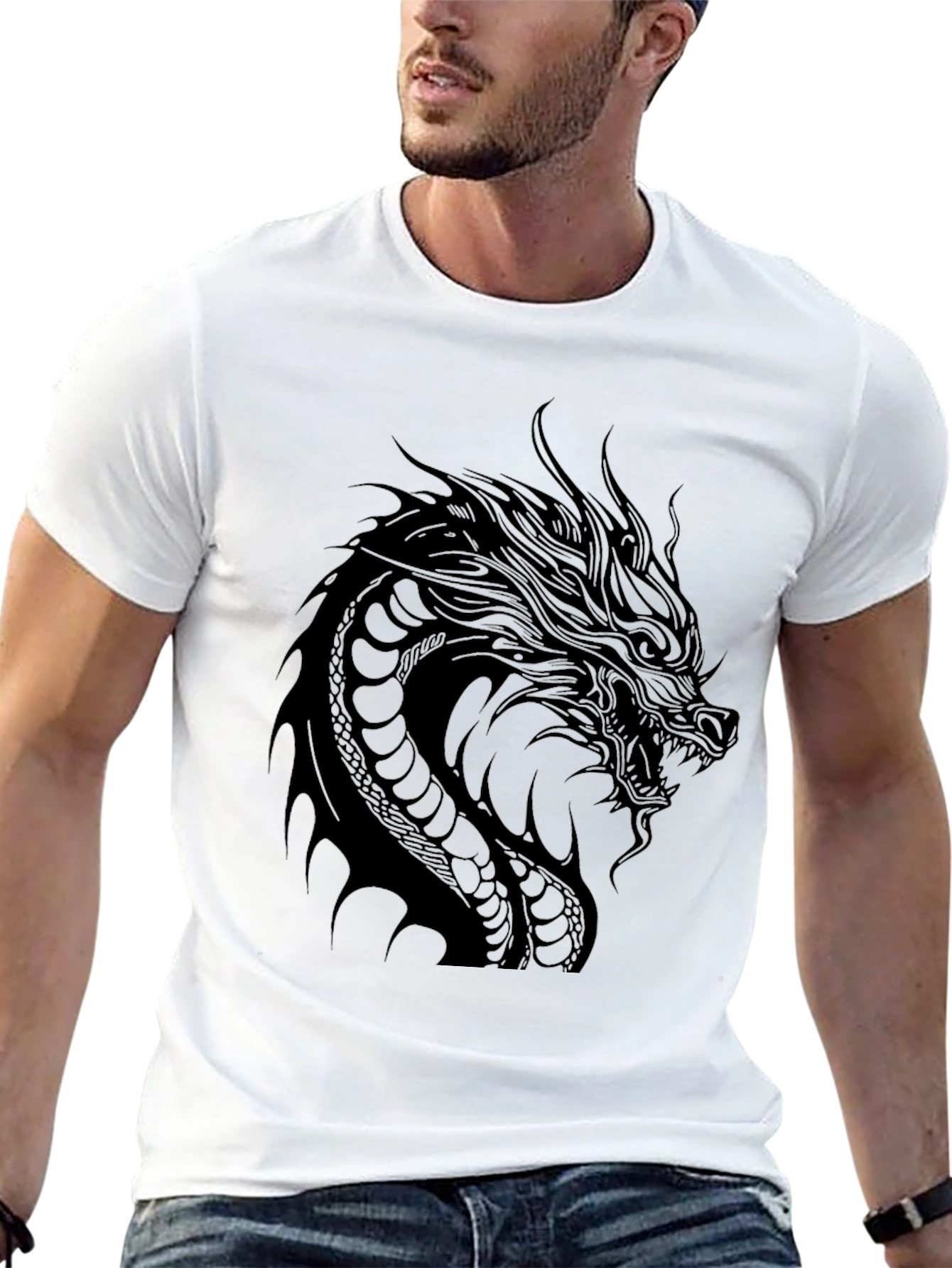 Black Dragon Graphic Black T-Shirt view 13