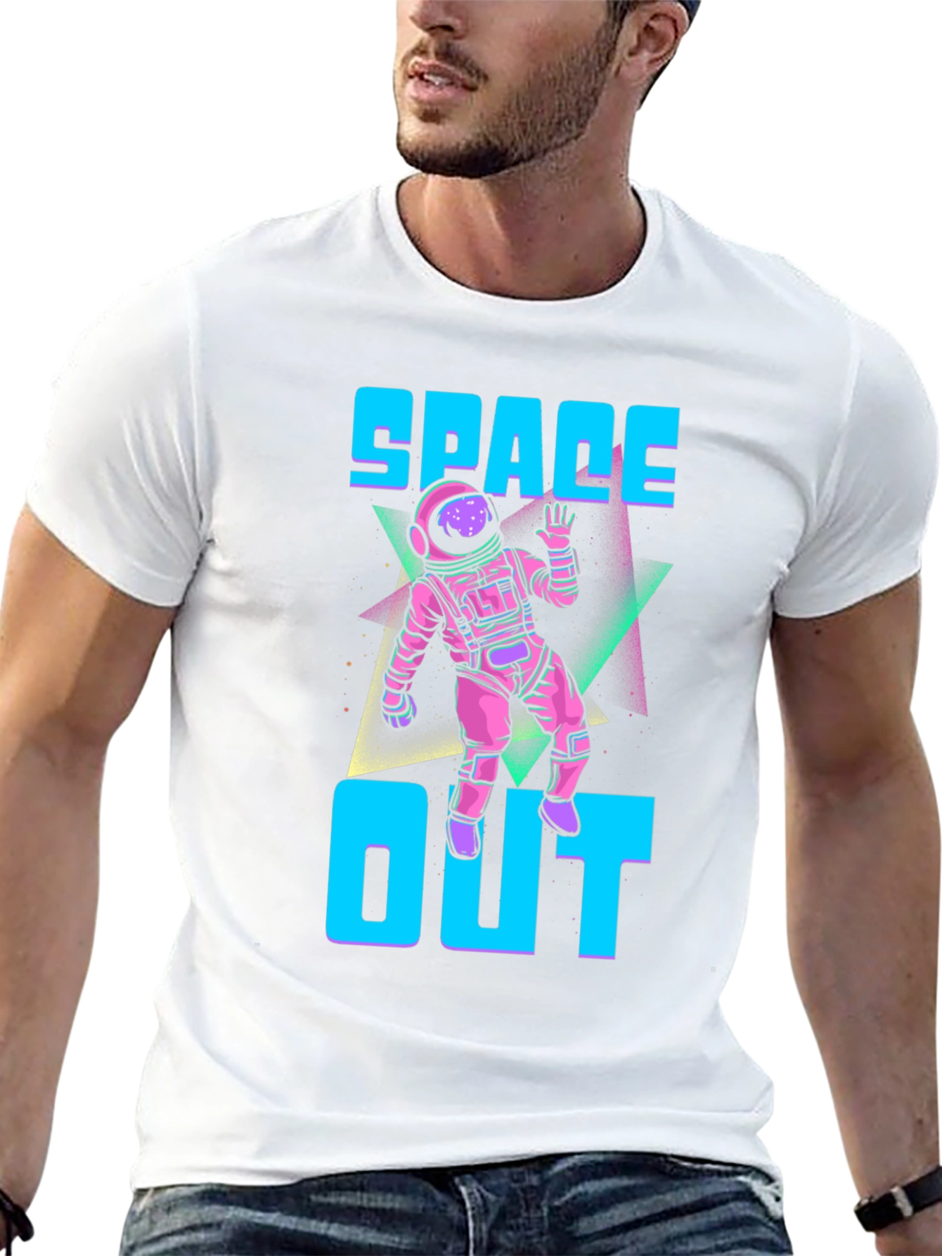 Black Space Out Graphic T-Shirt view 13