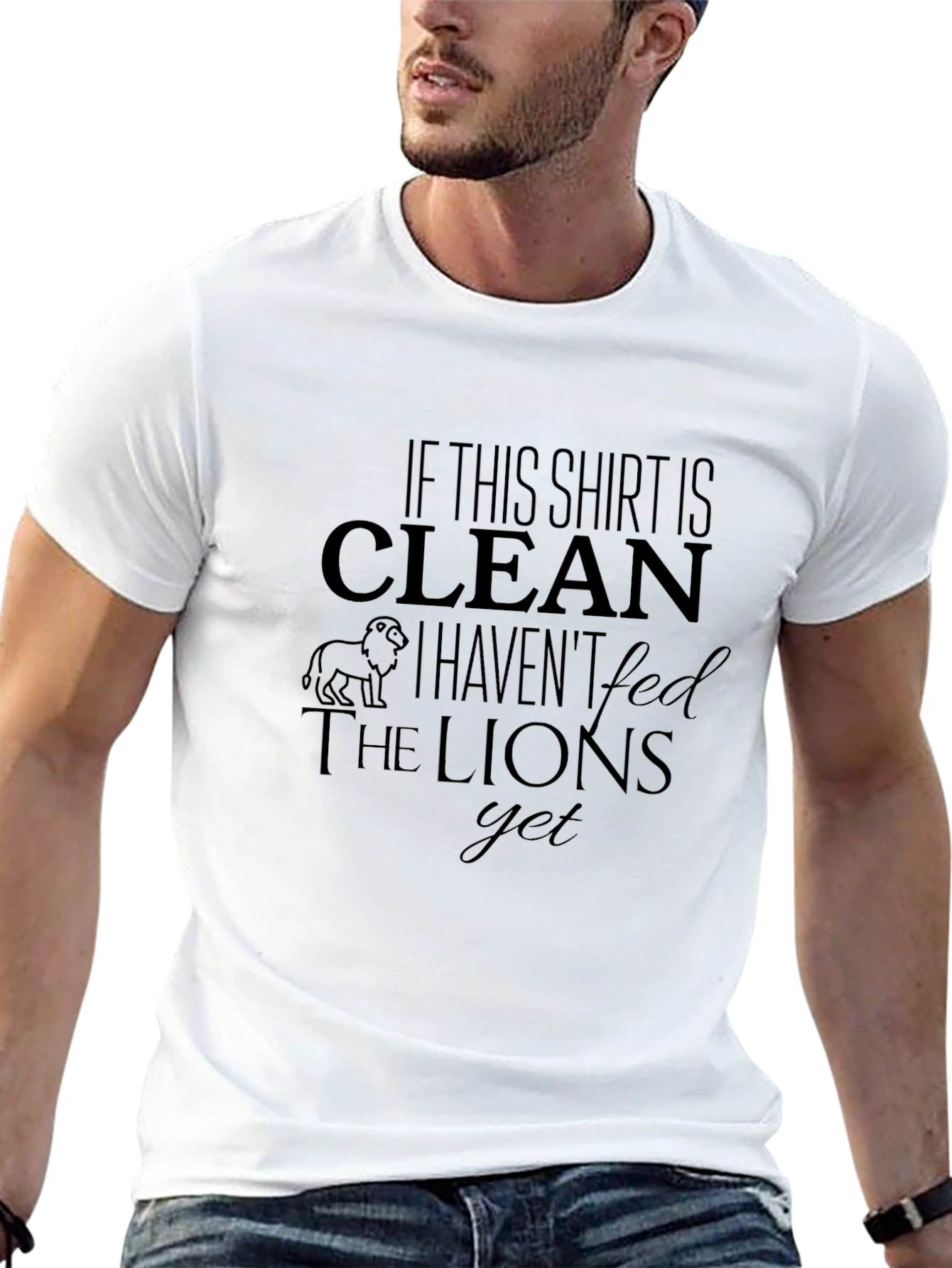 Black Clean Shirt Lions Graphic Tee view 13