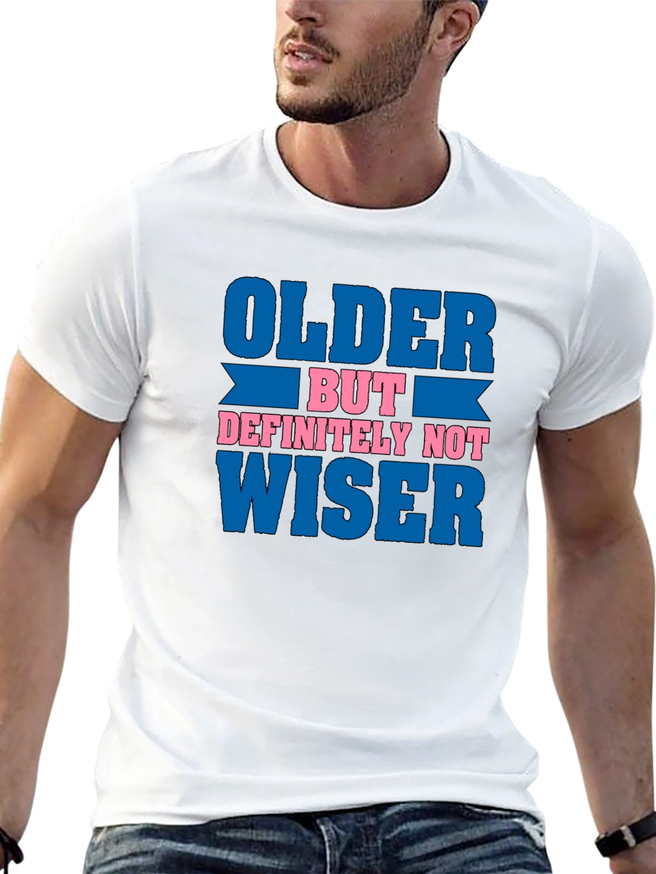 Black Older But Definitely Not Wiser Funny T-Shirt view 13