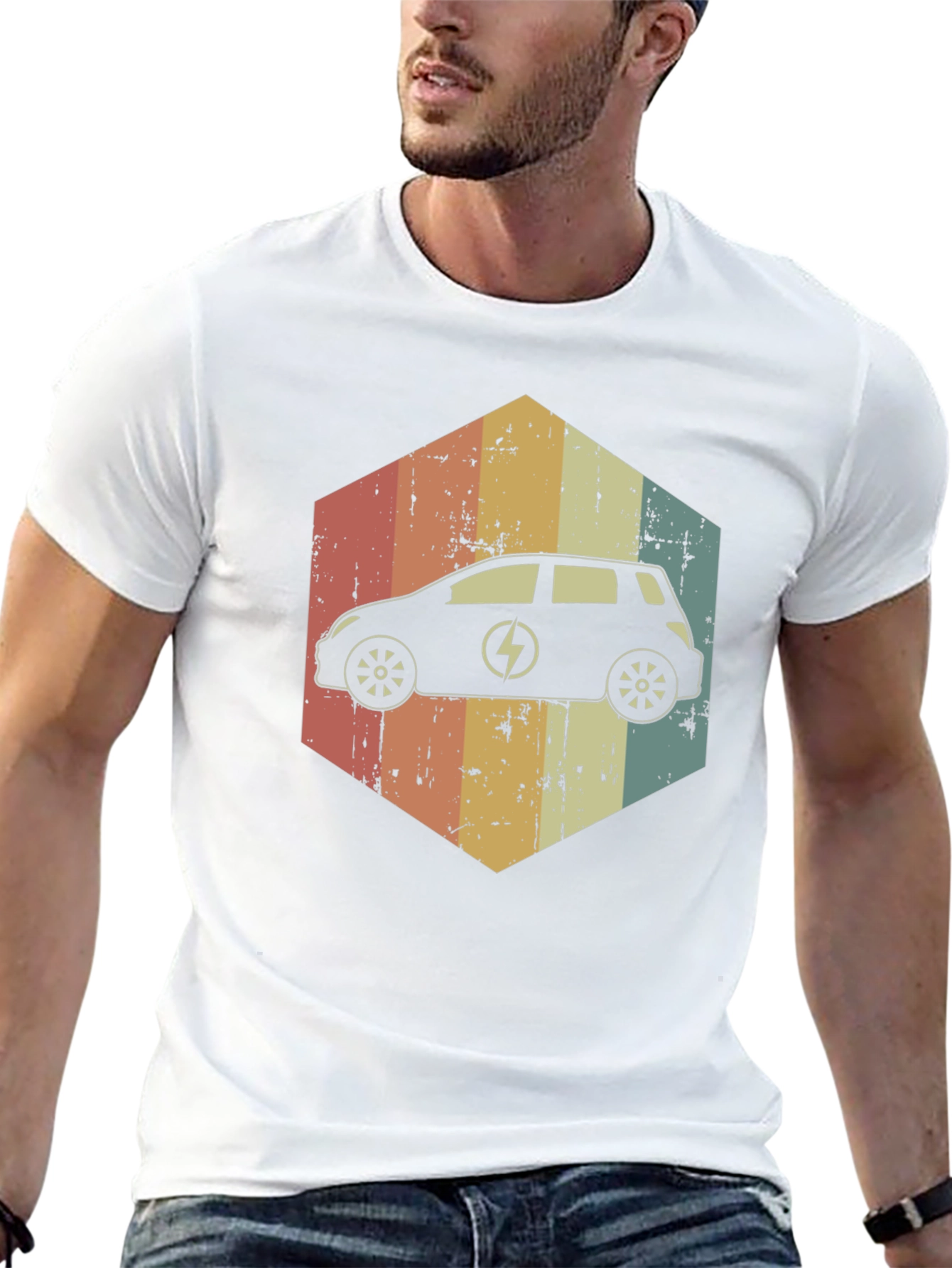 Electric Car Retro T-Shirt - Eco-Friendly Fashion - 13