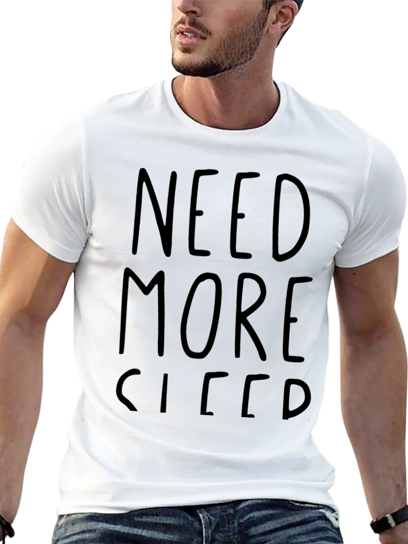Black Need More Sleep T-Shirt - Funny & Comfortable view 13