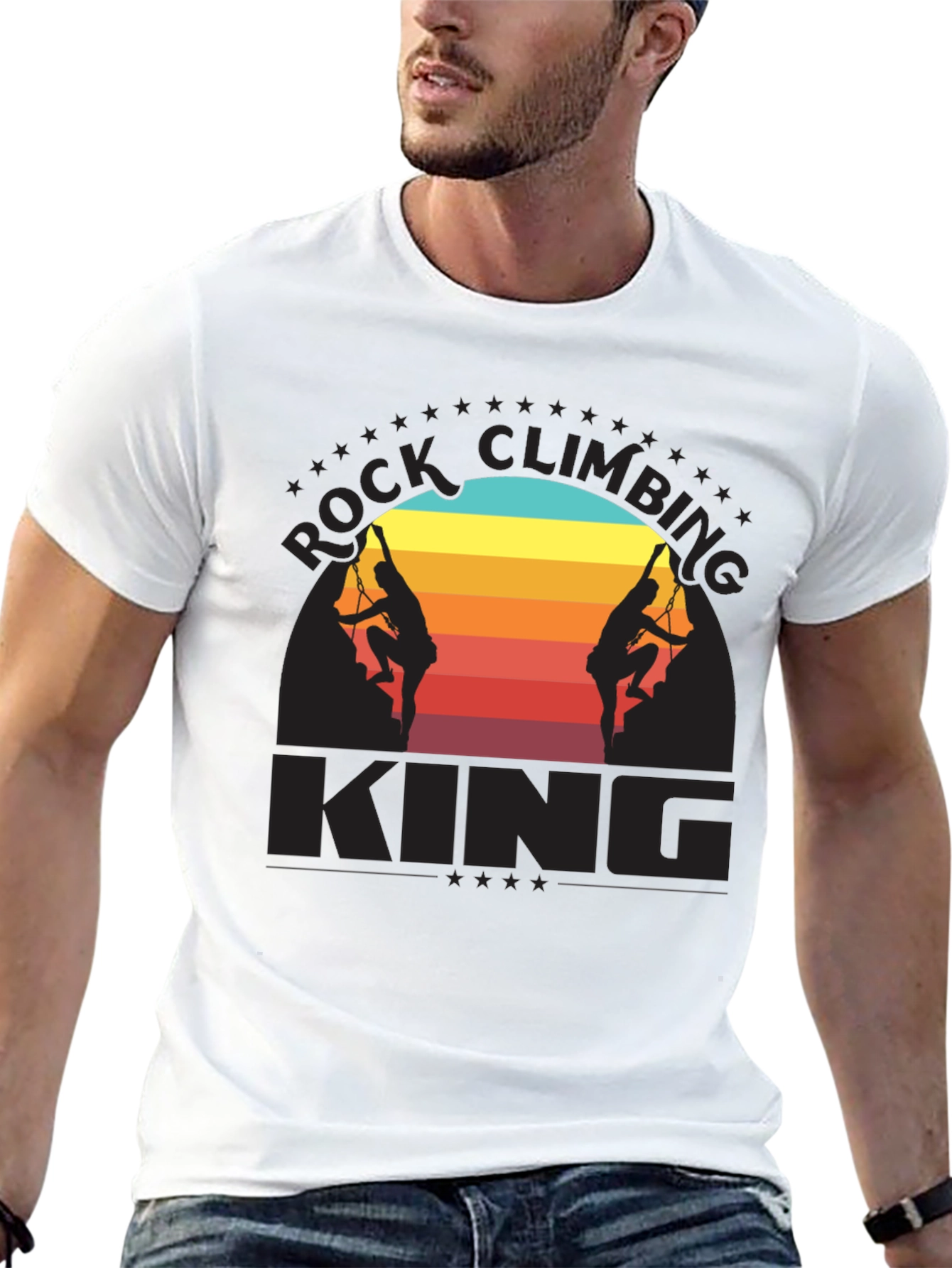 Black Rock Climbing King Graphic T-Shirt view 13
