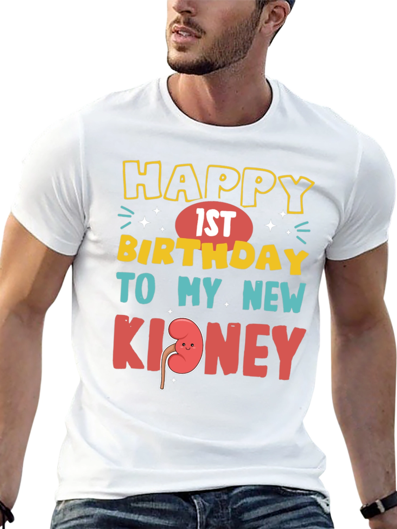 Black Funny 1st Birthday New Kidney T-Shirt view 13