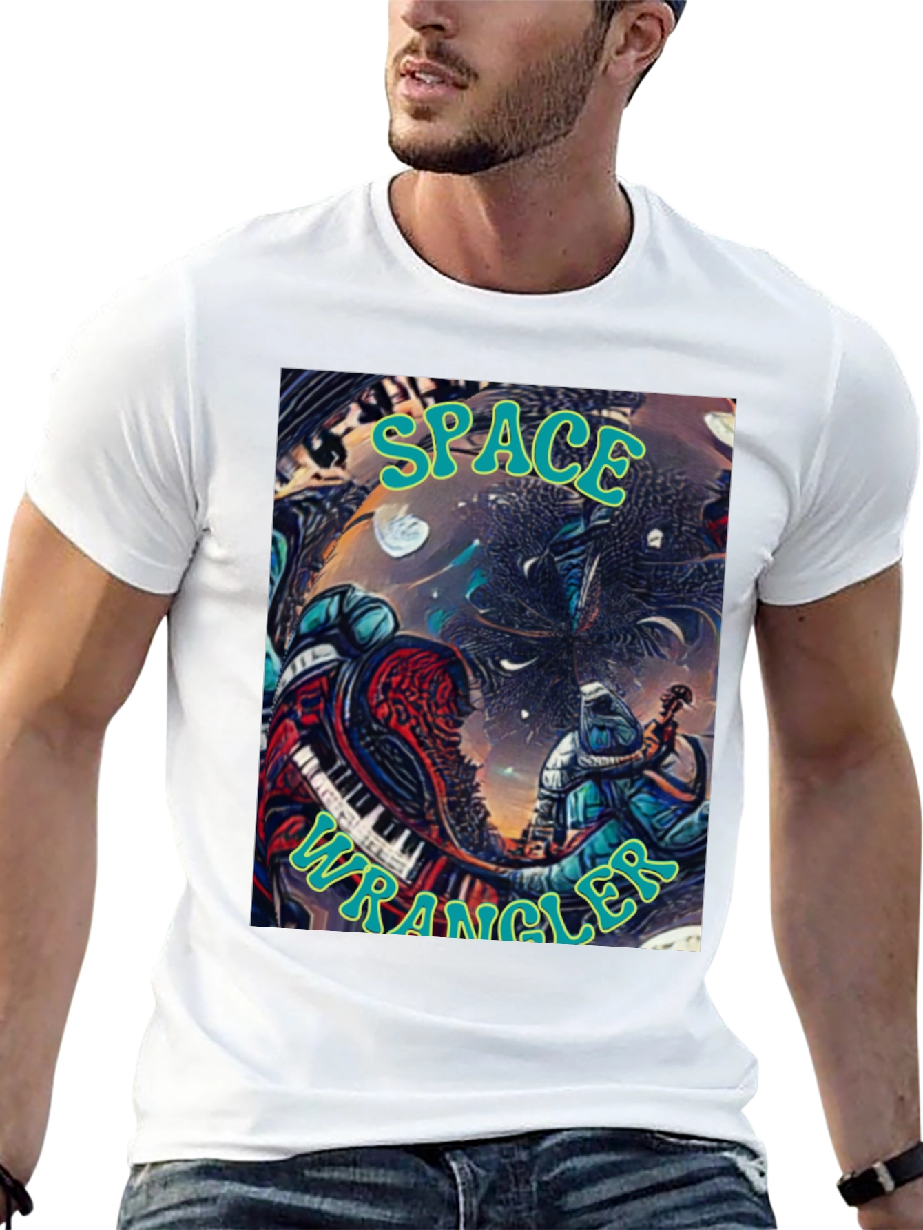 Black Space Wrangler Graphic T-Shirt view 13