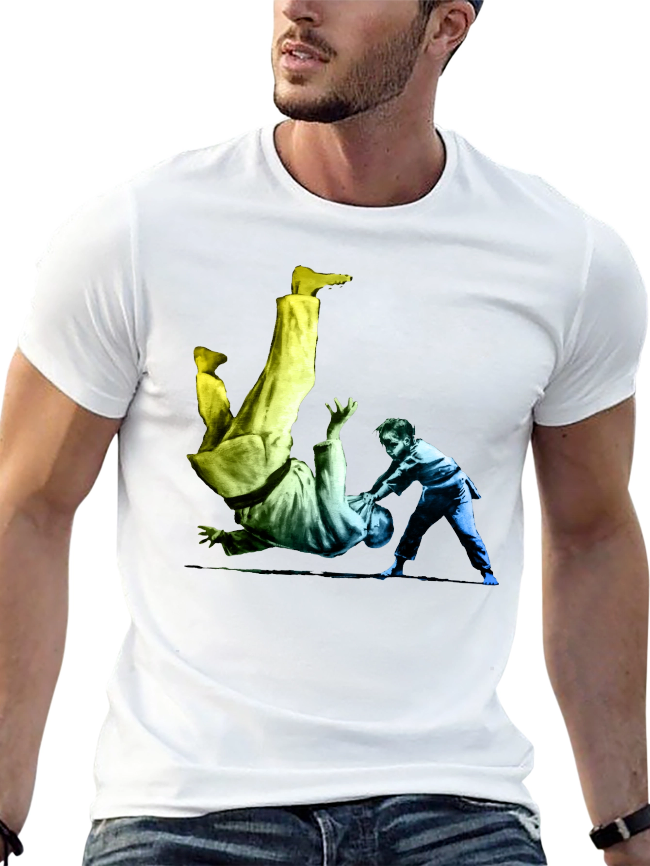 Black Judo Throw Graphic Black T-Shirt view 13