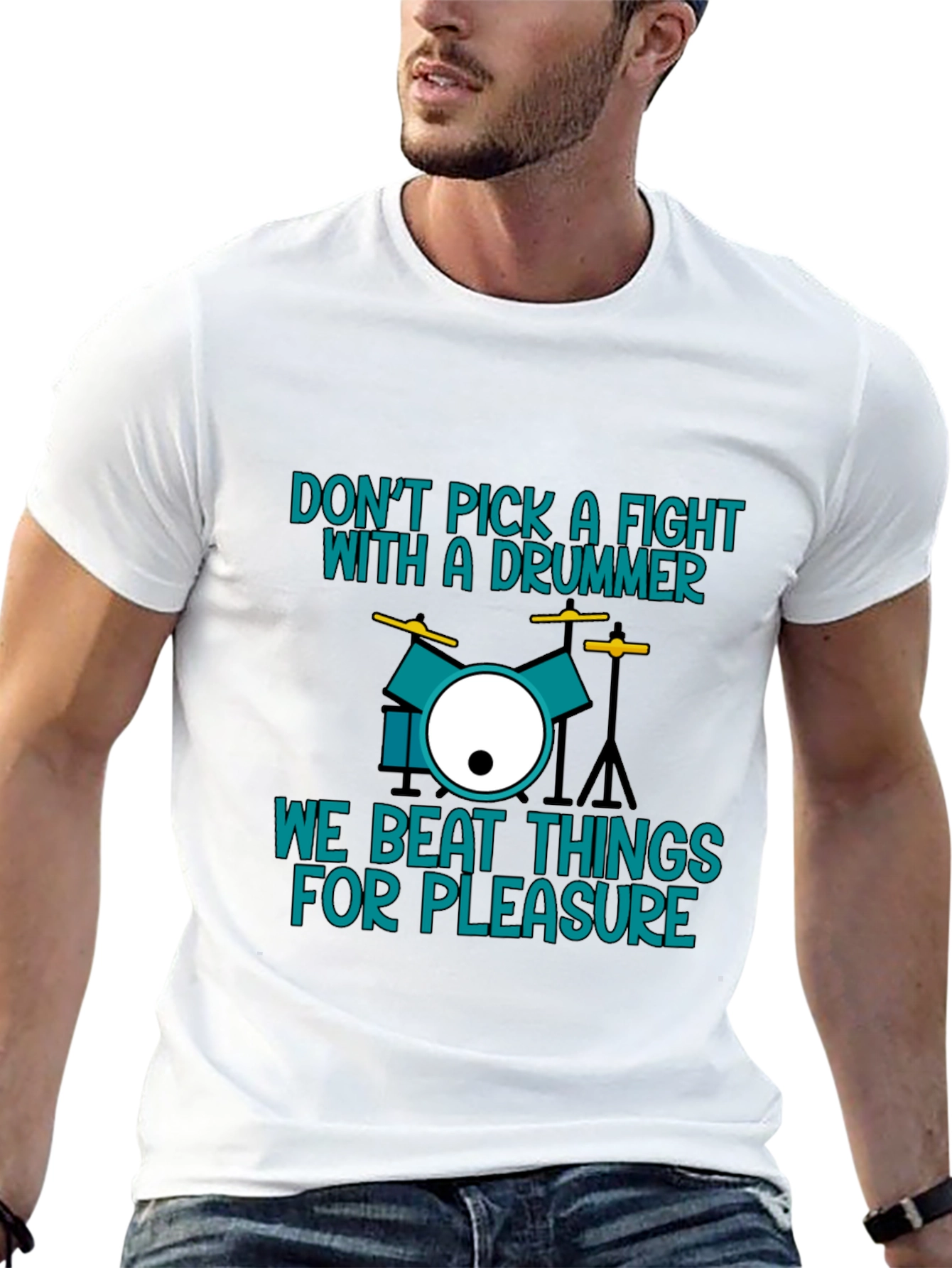 Black Drummer T-Shirt: Don't Pick a Fight! view 13