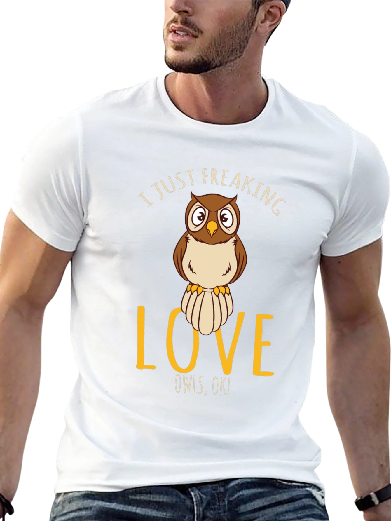 Black I Just Freaking Love Owls T-Shirt view 13
