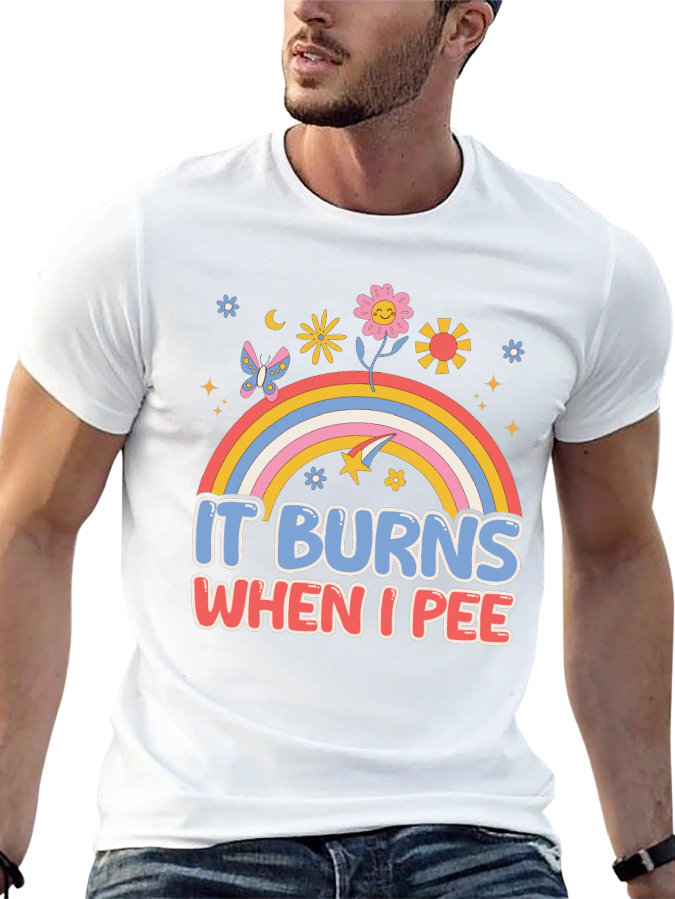 Black It Burns When I Pee Graphic Tee view 13