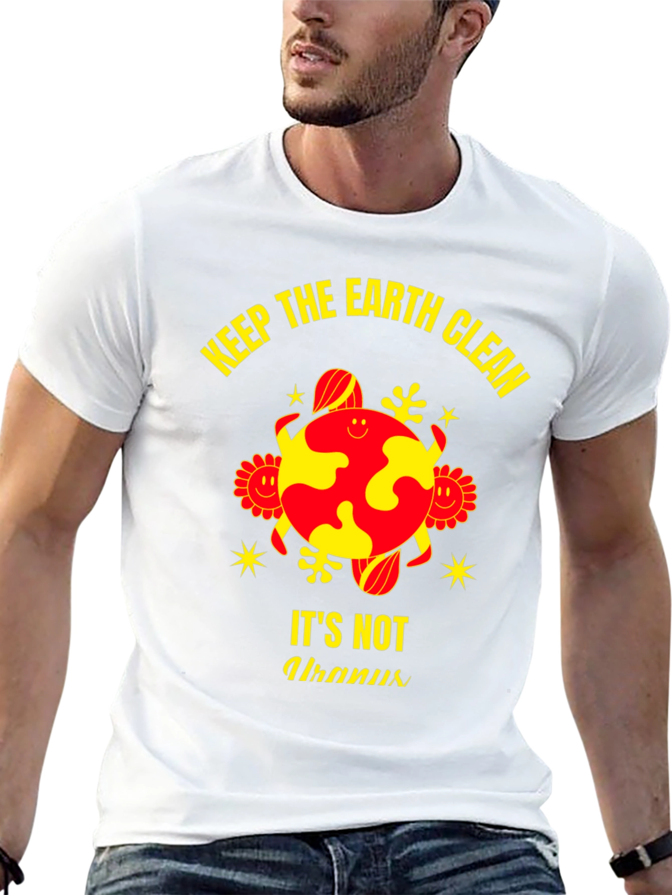 Black Keep Earth Clean T-Shirt - Save the Planet Tee view 13
