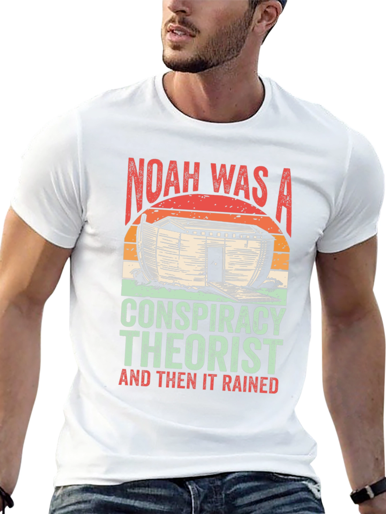 Black Noah Was A Conspiracy Theorist T-Shirt view 13