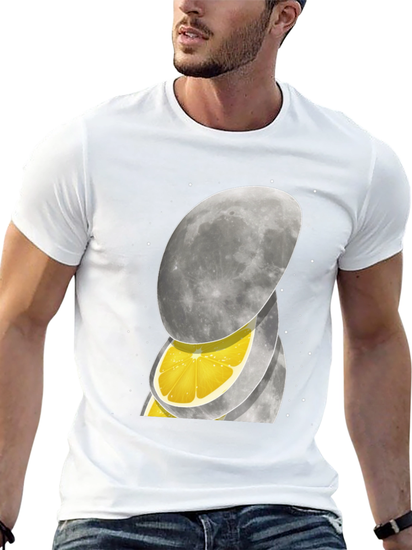 Black Lemon Moon Graphic Tee - Unique Design! view 13